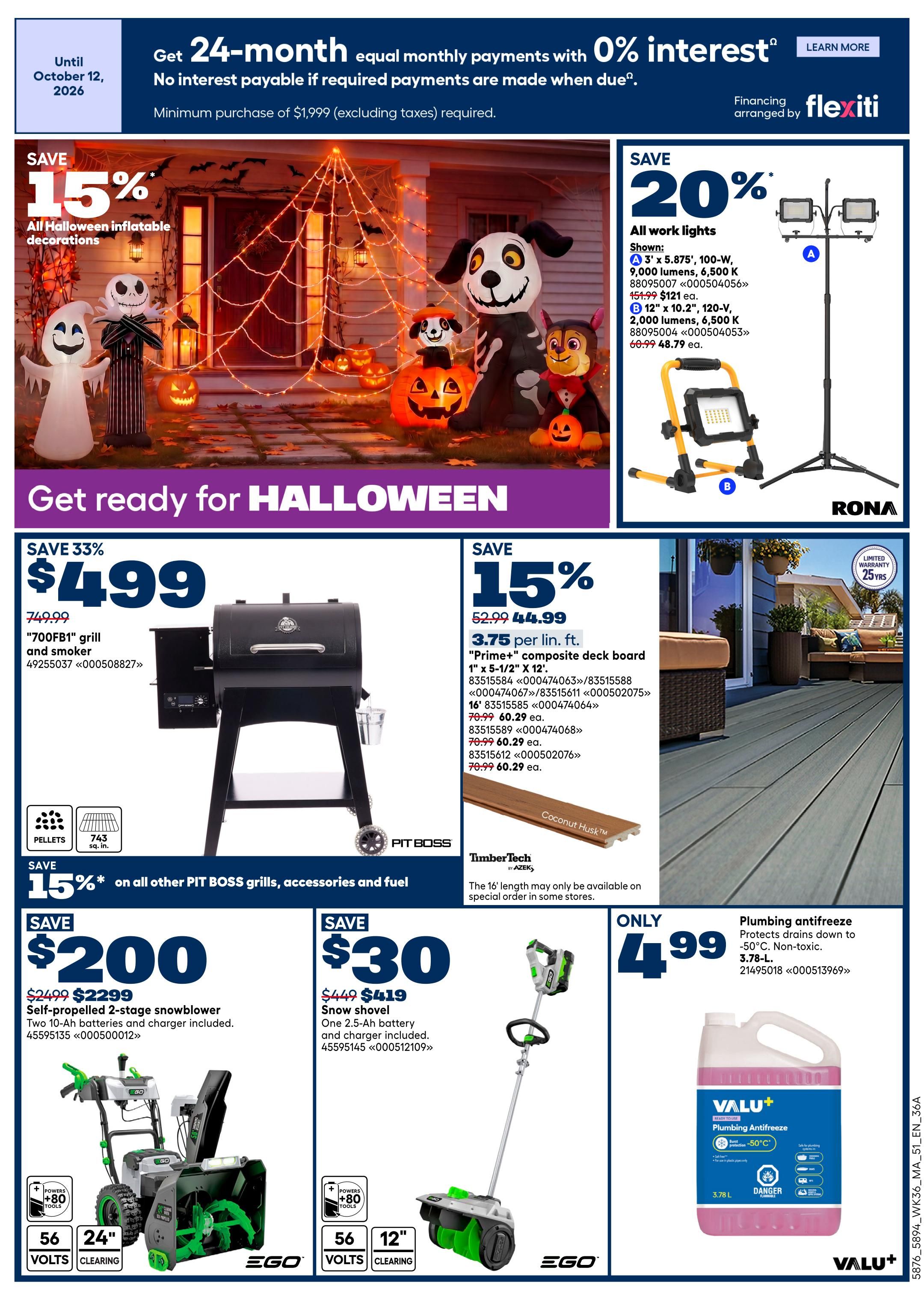 Rona & Rona+ (Atlantic) Flyer October 8 to 14