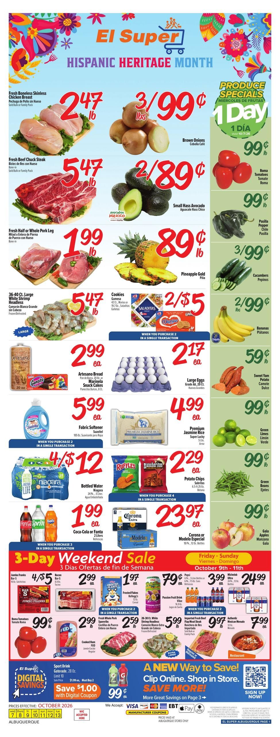 El Super (Albuquerque-Rio Rancho Area, NM) Weekly Ad October 7 - 13, 2026