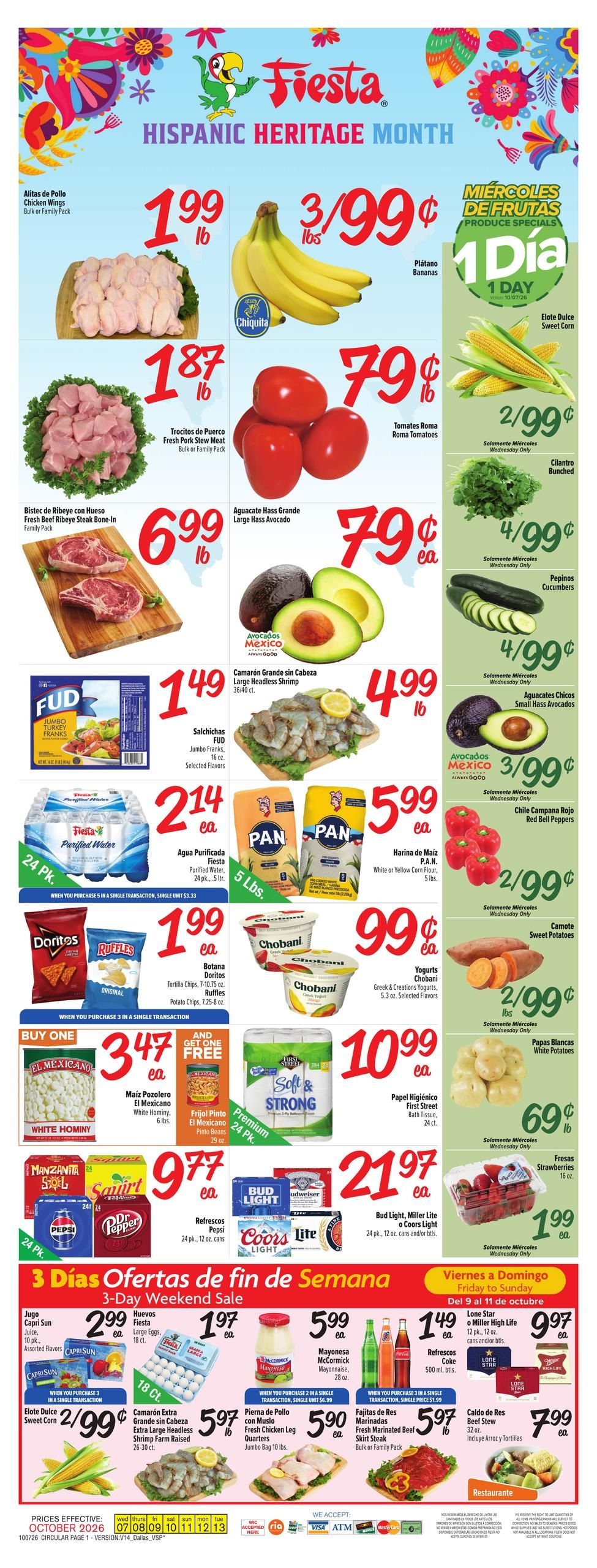 Fiesta Mart (Denton Area, TX) Weekly Ad October 7 - 13, 2026