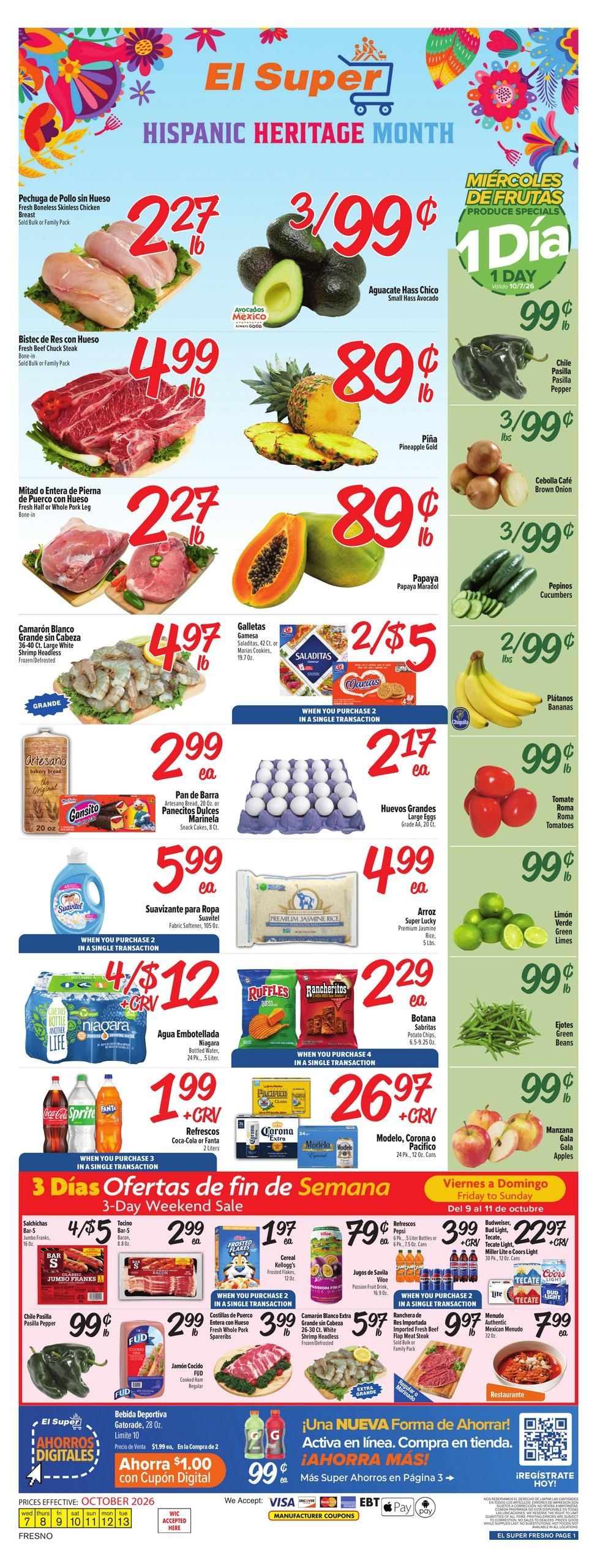 El Super (Clovis Area, CA) Weekly Ad October 7 - 13, 2026