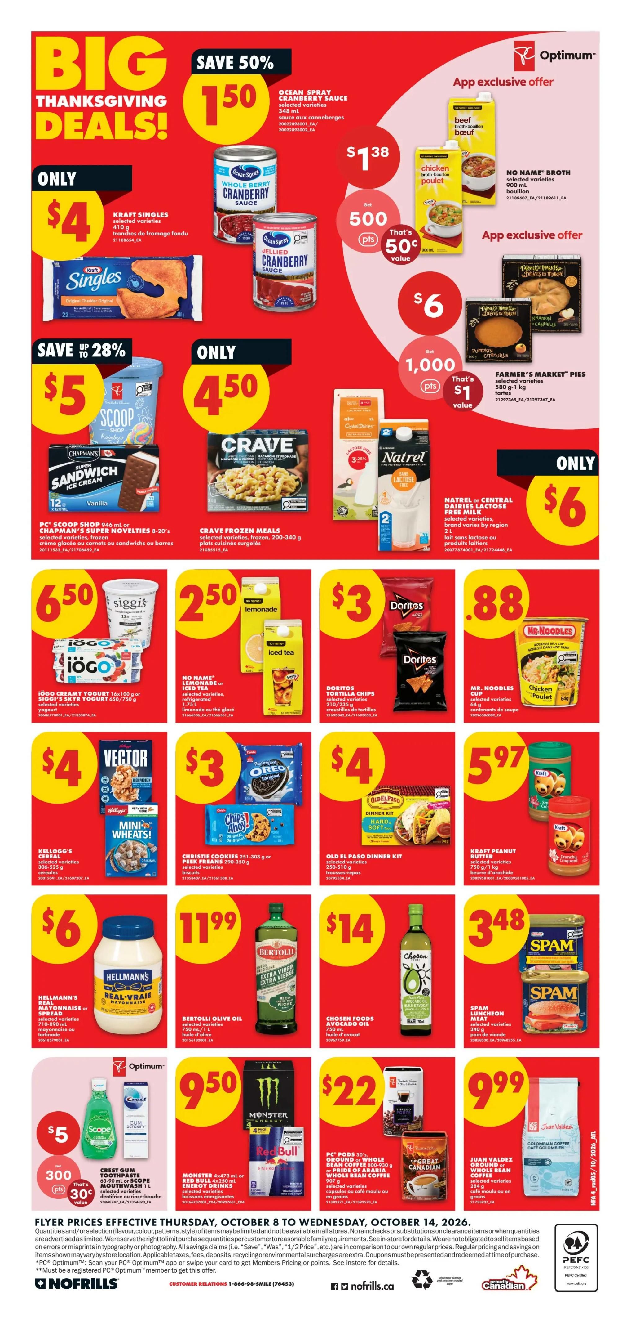 No Frills (Atlantic) Flyer October 8 to 14
