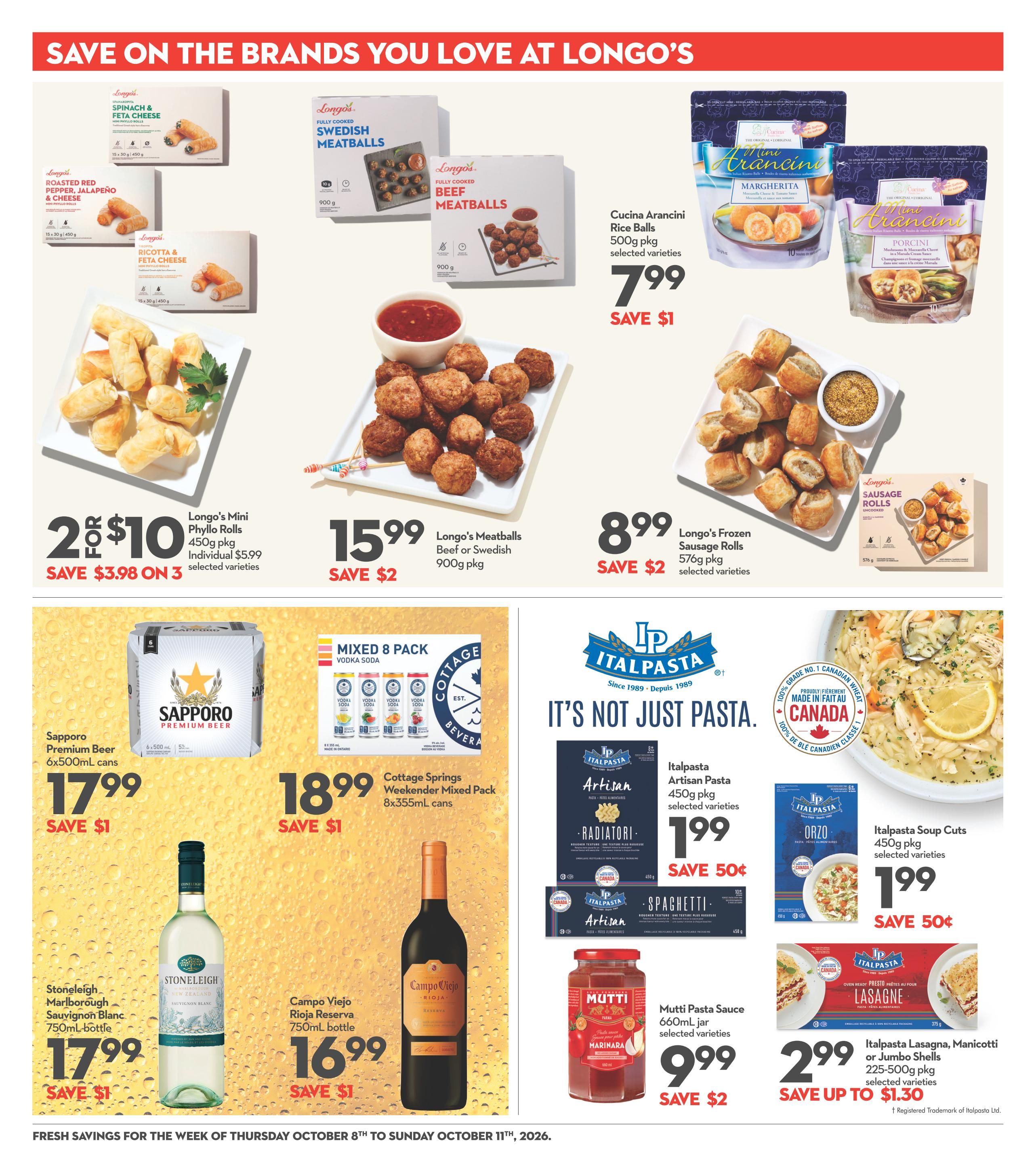 Longo's Flyer October 8 to 11