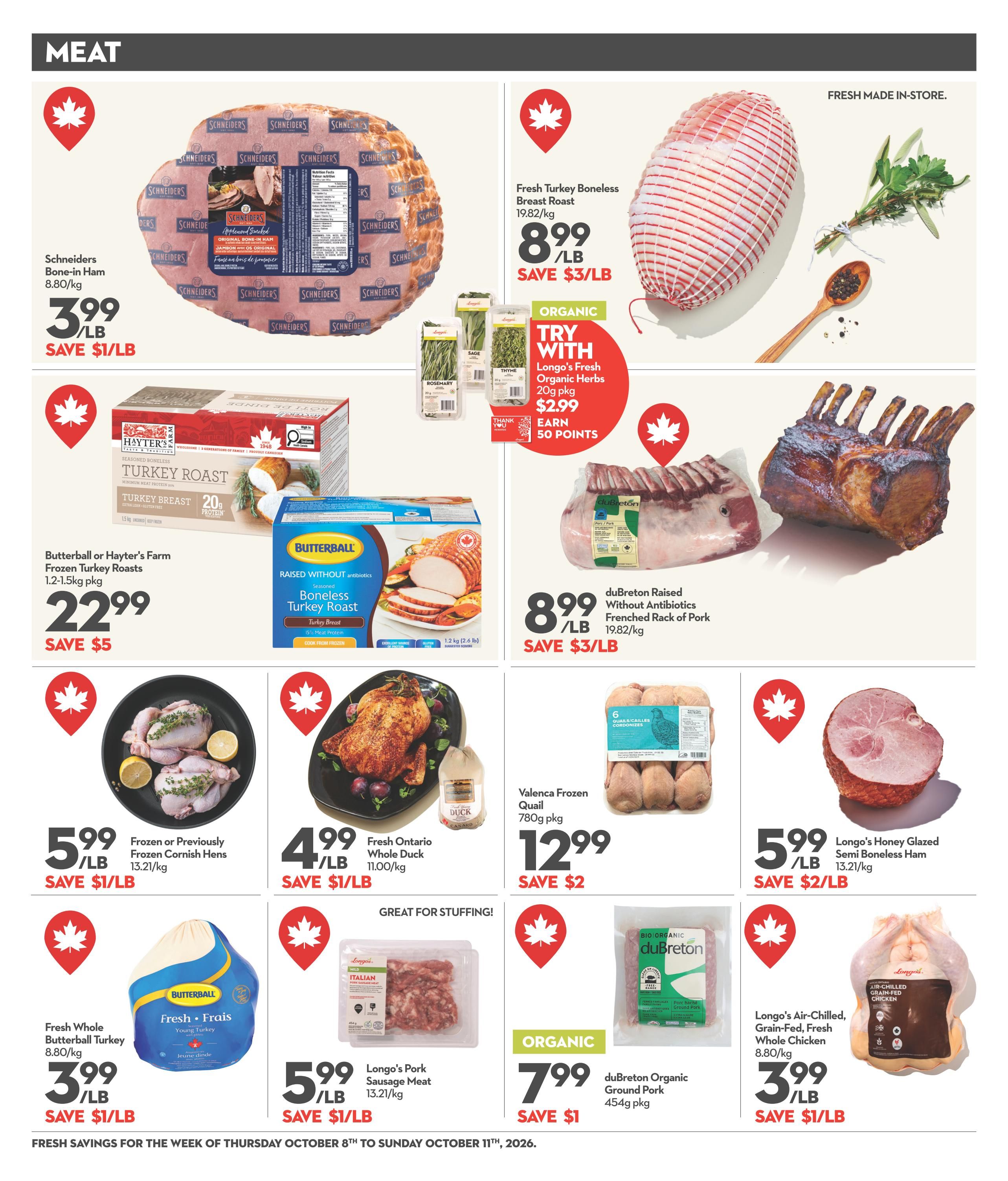 Longo's Flyer October 8 to 11