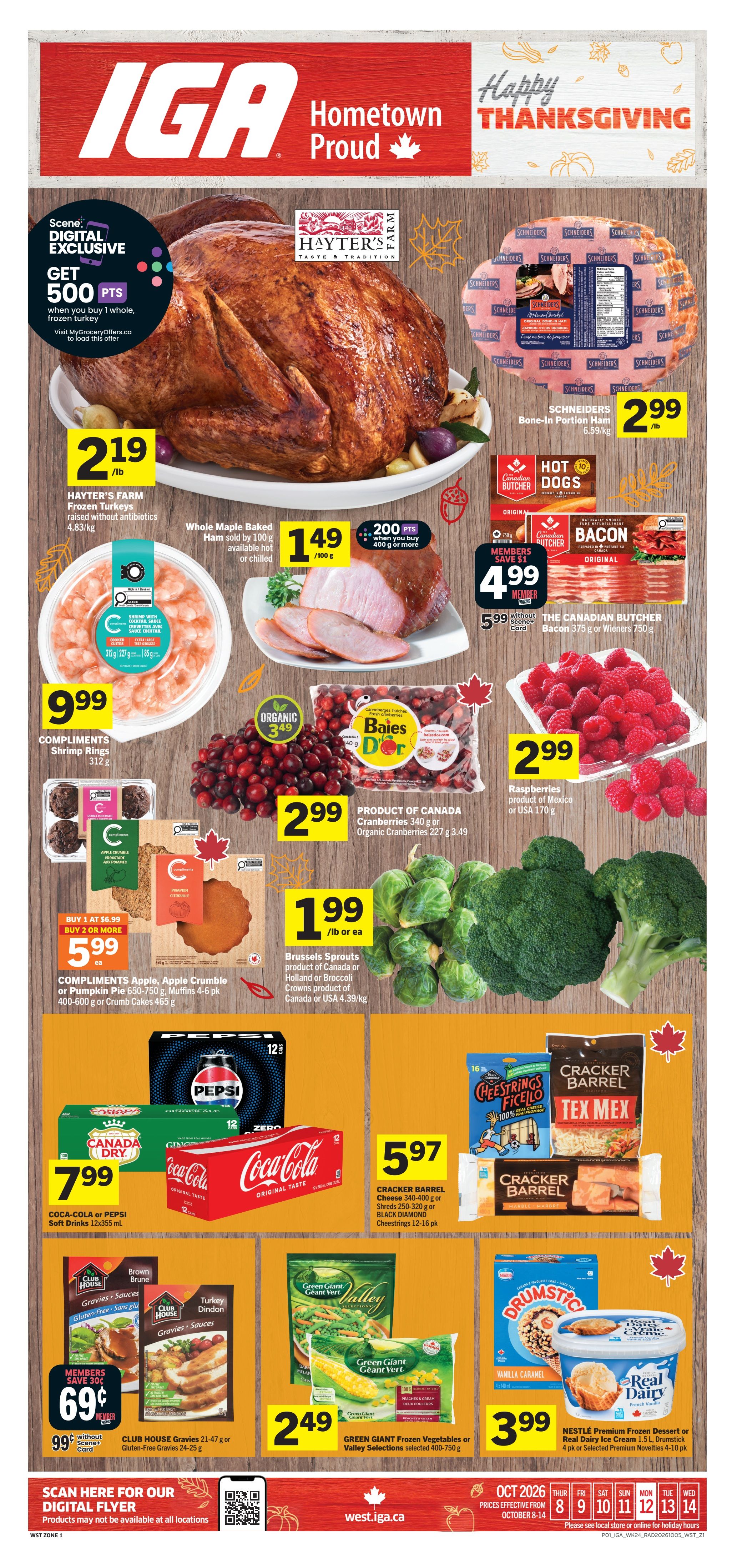 IGA (West) Flyer October 8 to 14