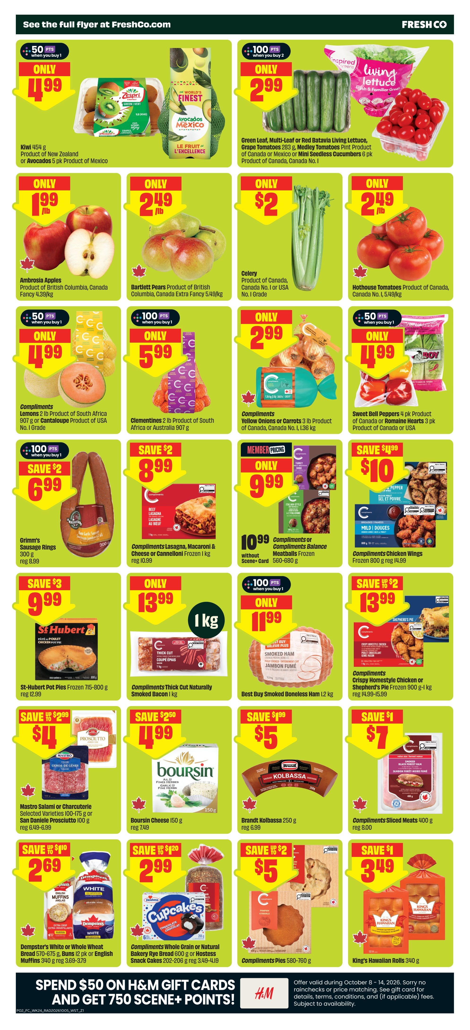 FreshCo (West) Flyer October 8 to 14