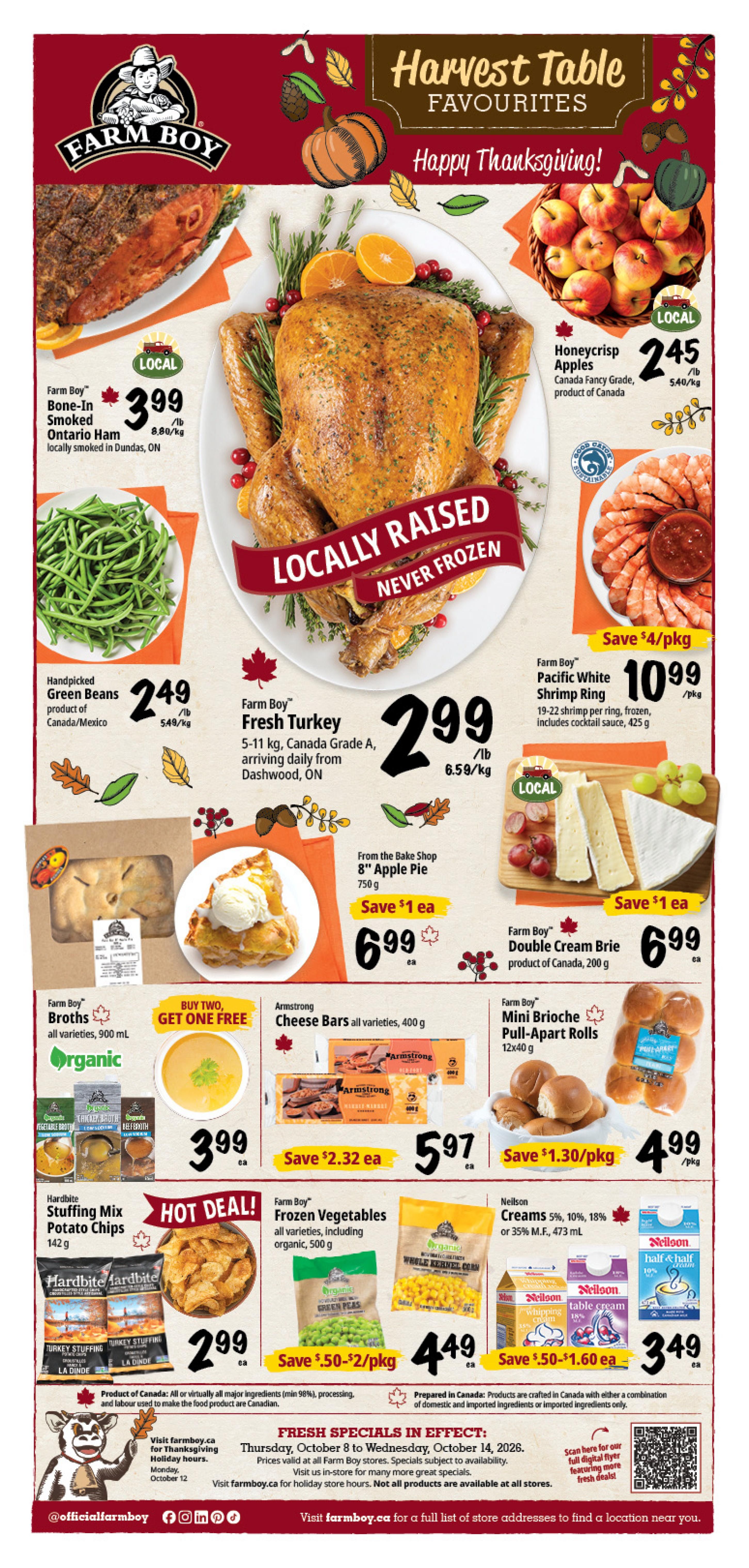 Farm Boy Flyer October 8 to 14