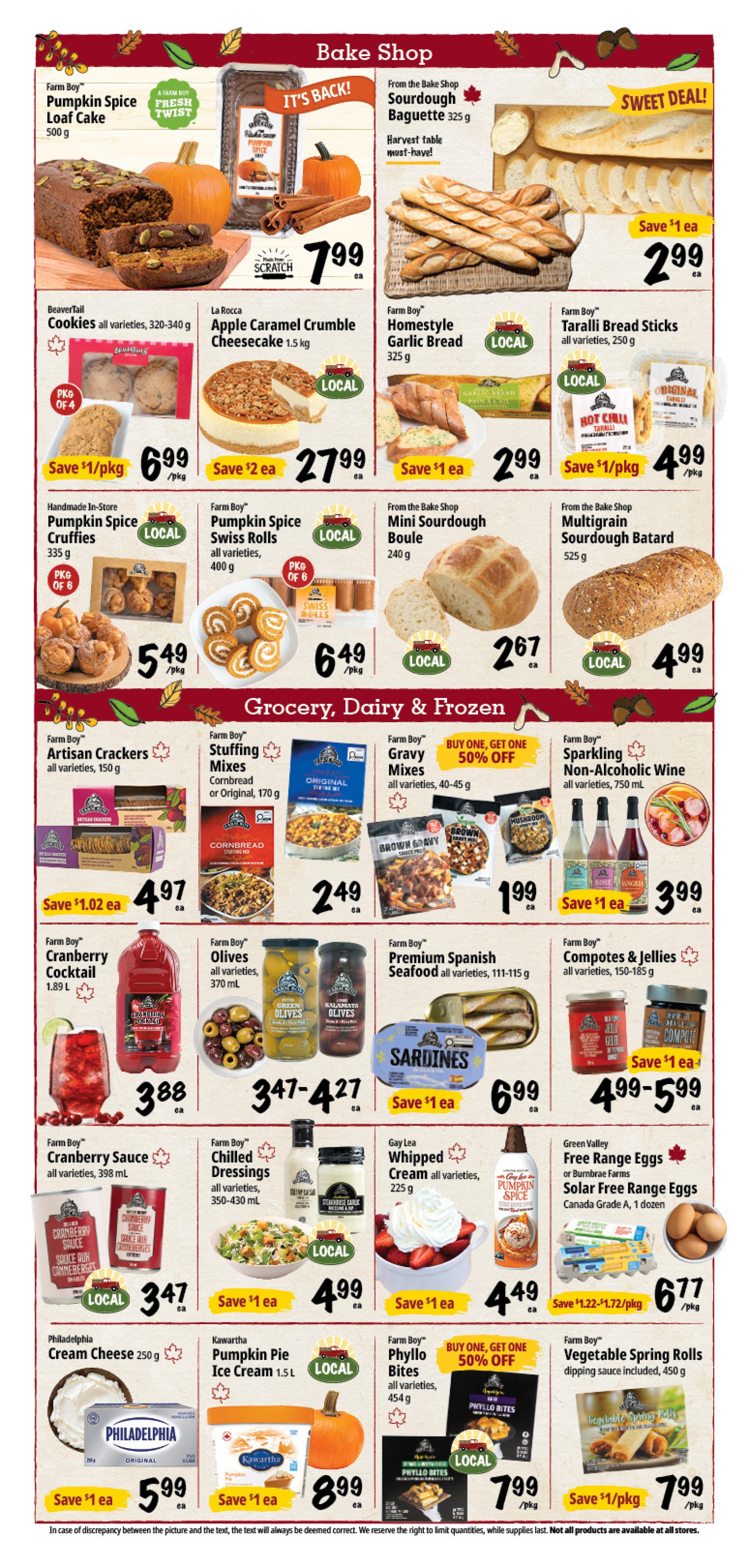 Farm Boy Flyer October 8 to 14