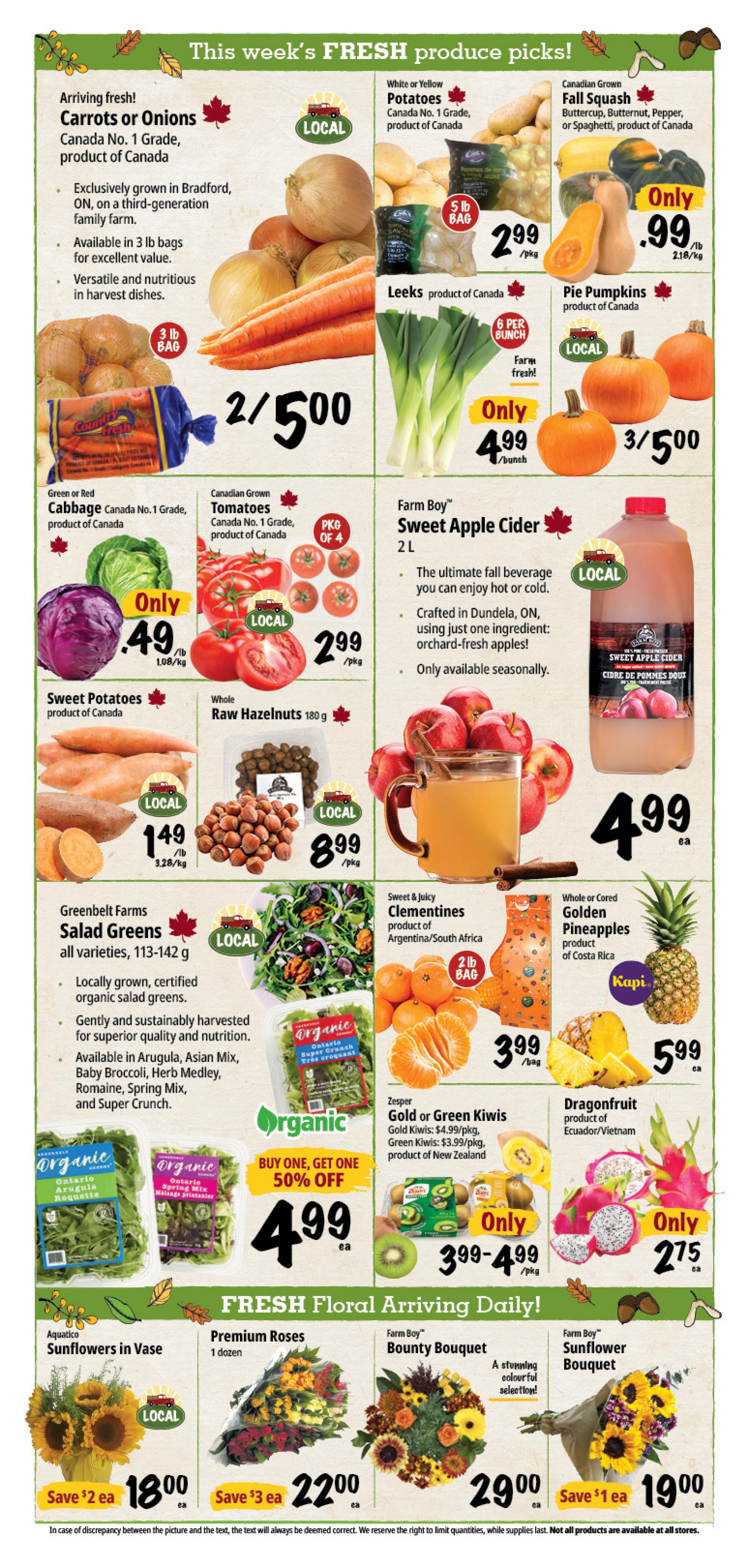 Farm Boy Flyer October 8 to 14