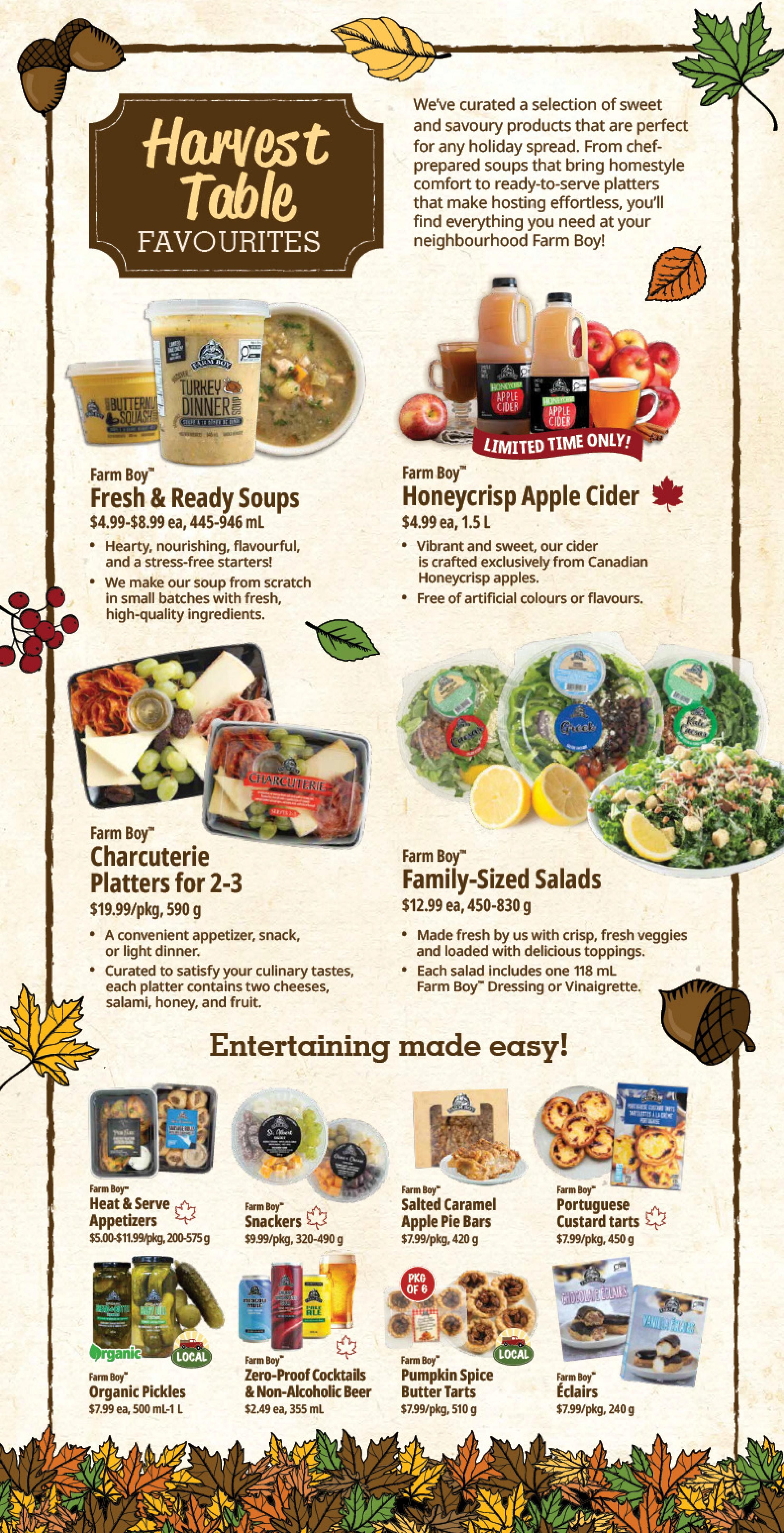 Farm Boy Flyer October 8 to 14