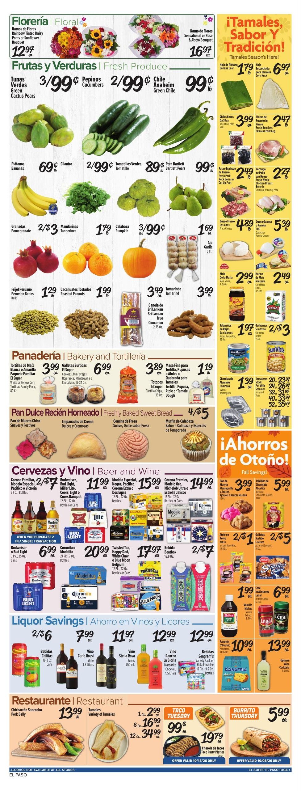 El Super (El Paso Area, TX) Weekly Ad October 7 - 13, 2026