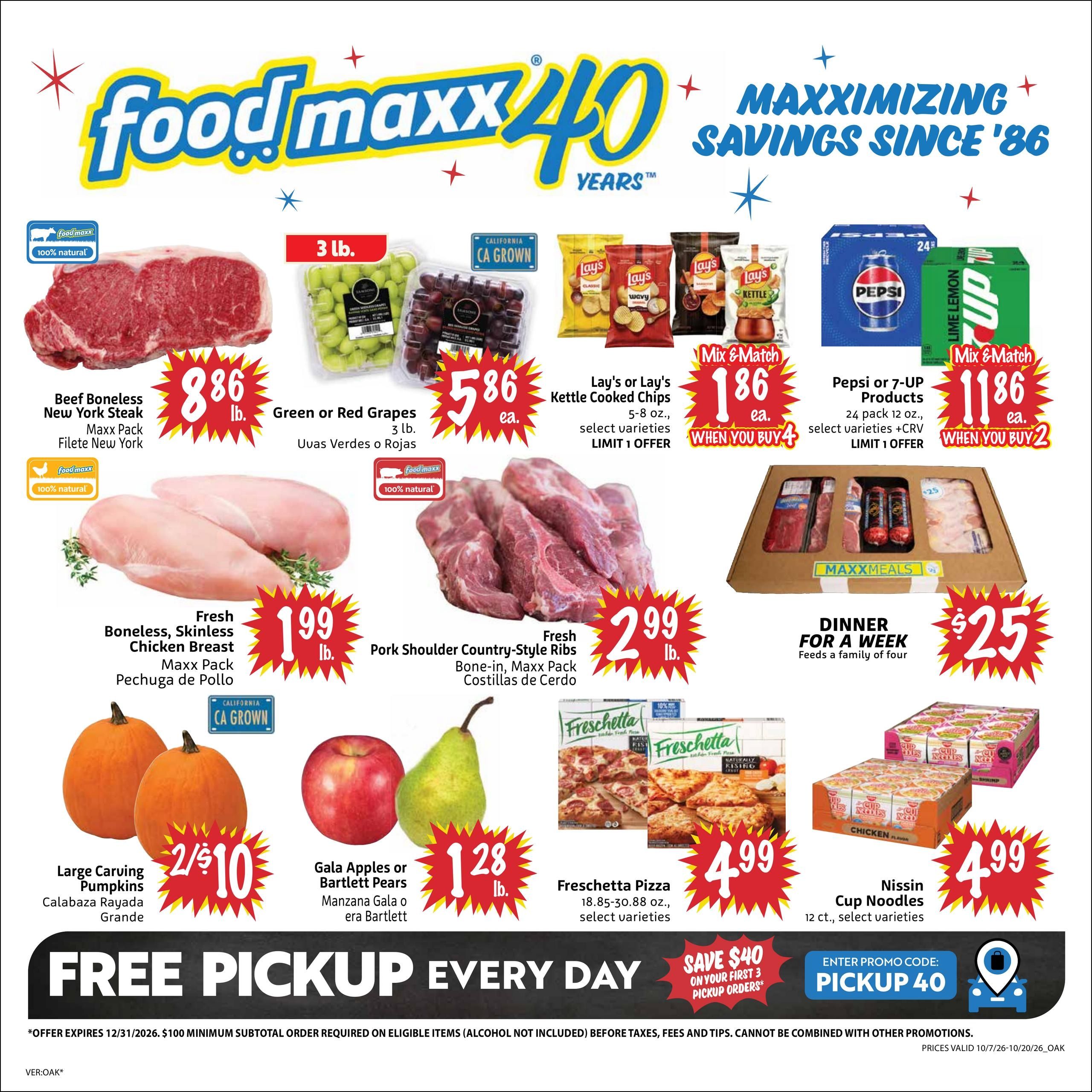 FoodMaxx (Berkeley-Oakland Area, CA) Weekly Ad October 7 - 20, 2026