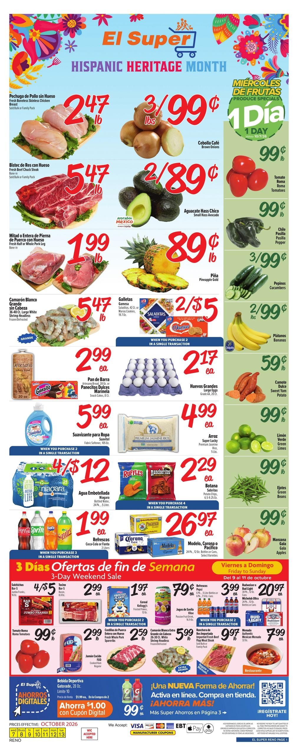 El Super (Loyalton Area, CA) Weekly Ad October 7 - 13, 2026