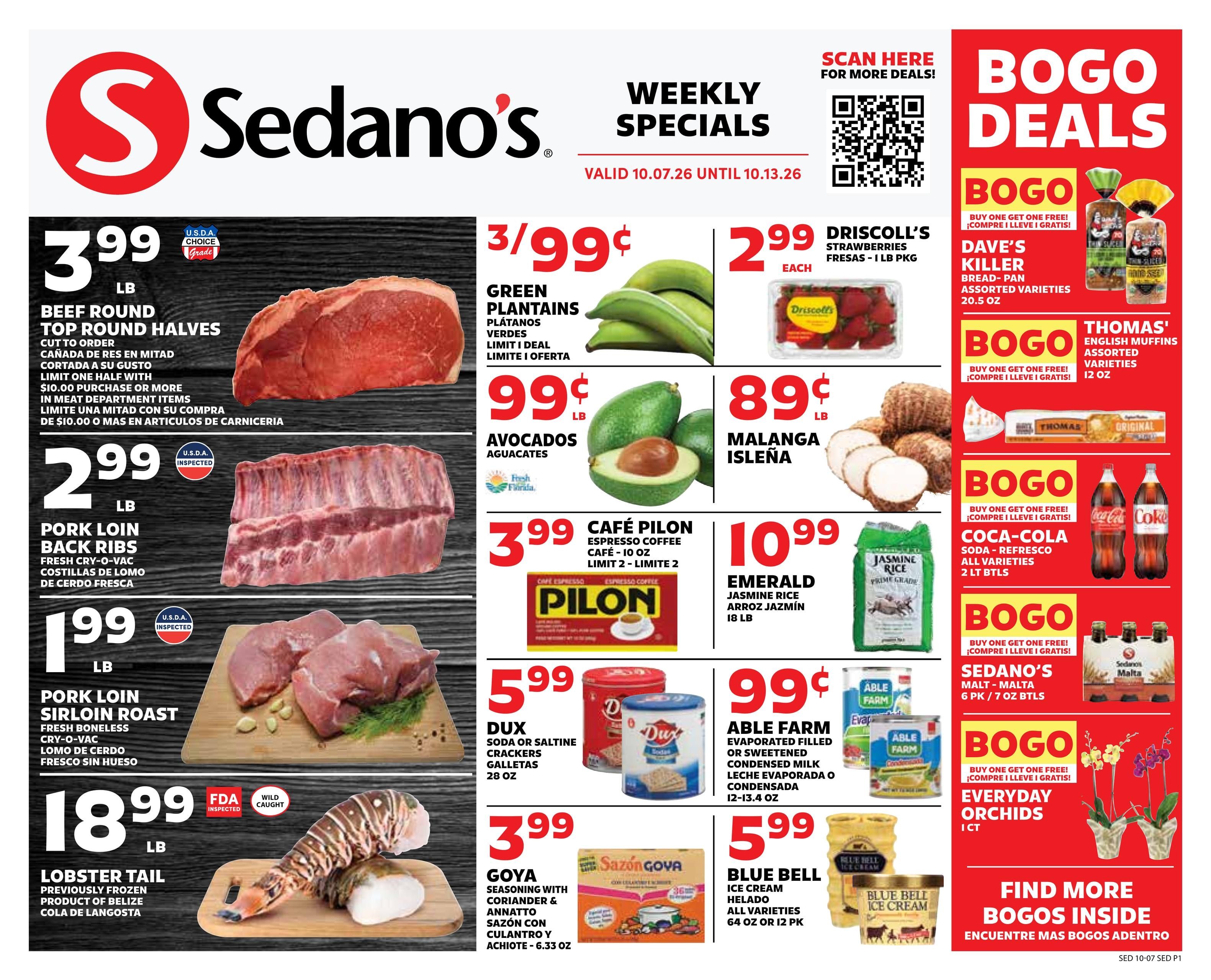Sedano's (Davie Area, FL) Weekly Ad October 7 - 13, 2026
