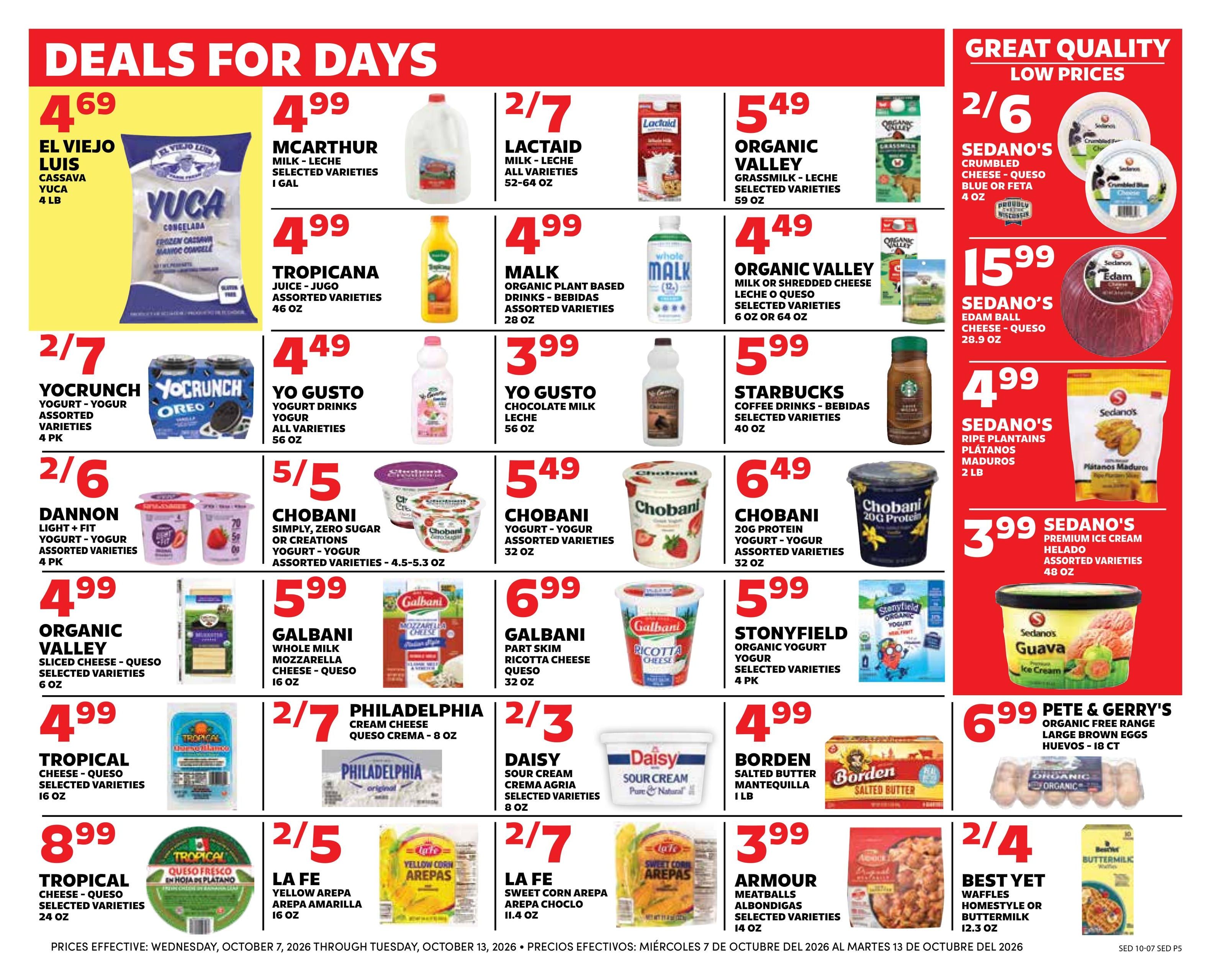 Sedano's (Davie Area, FL) Weekly Ad October 7 - 13, 2026