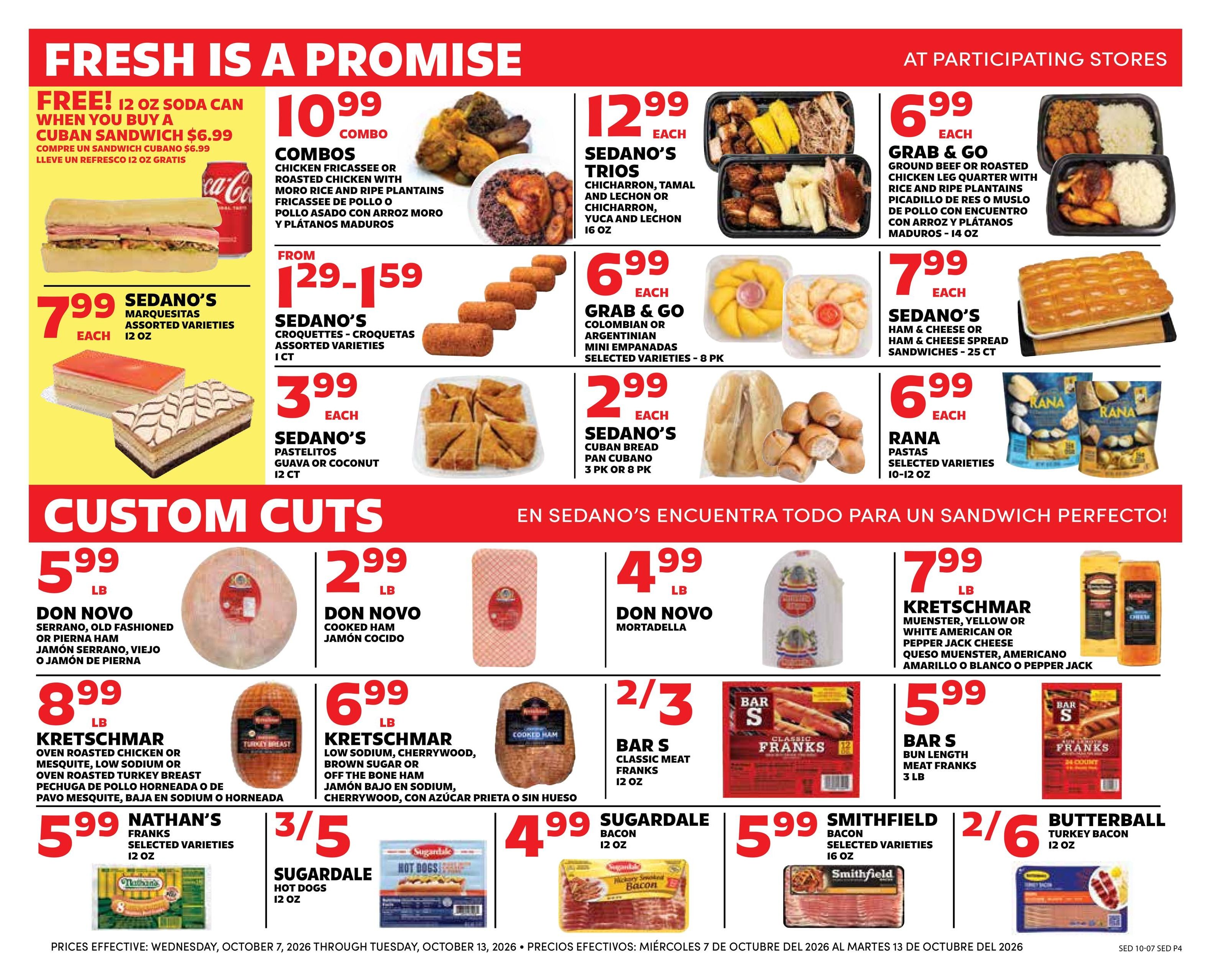 Sedano's (Orlando Area, FL) Weekly Ad October 7 - 13, 2026