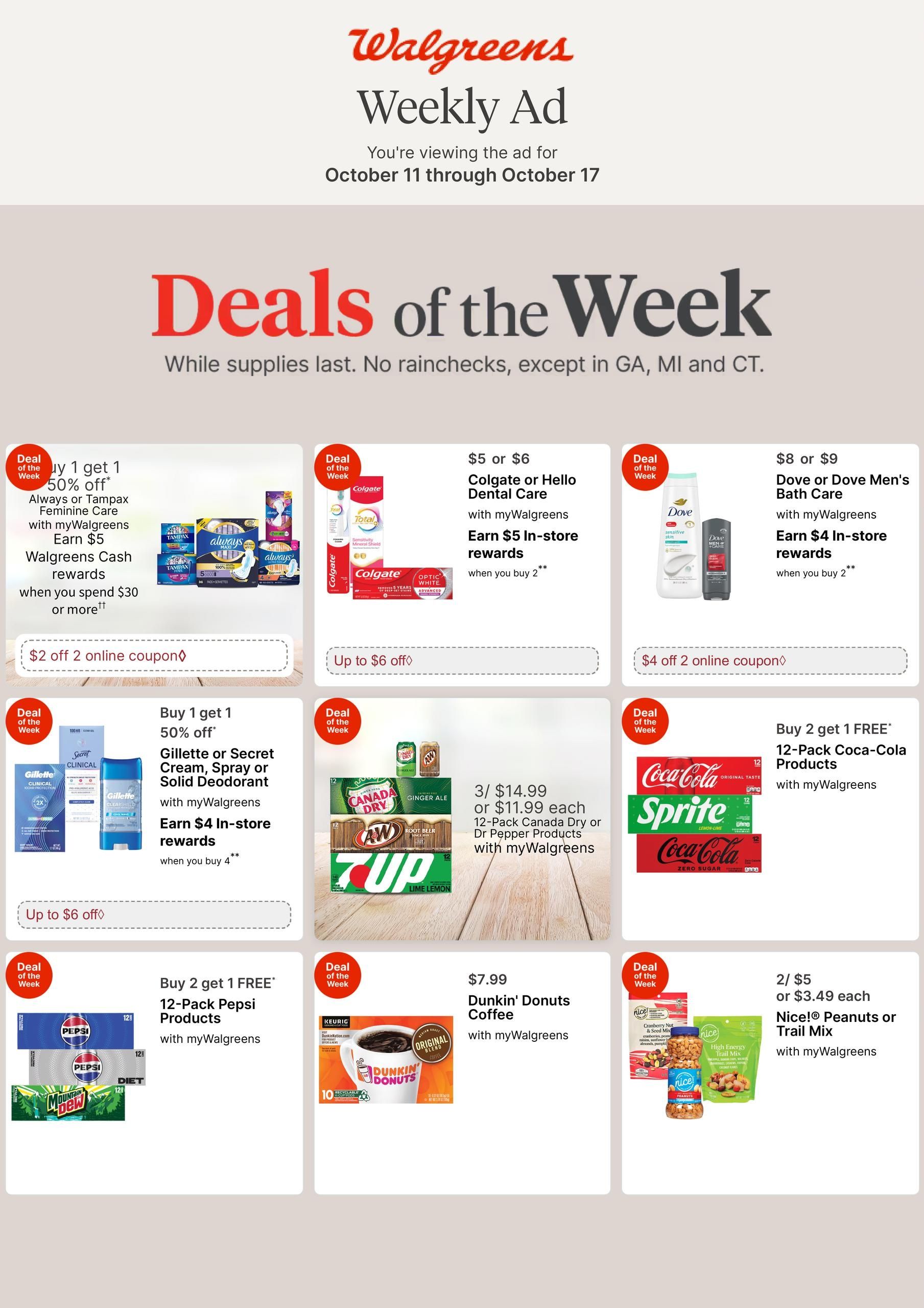 Walgreens (Chico Area, CA) Weekly Ad October 11 - 17, 2026