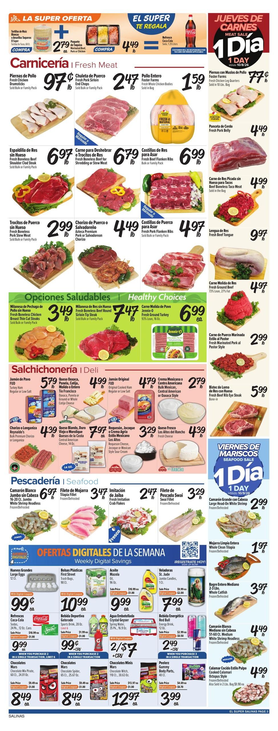 El Super (Salinas Area, CA) Weekly Ad October 7 - 13, 2026