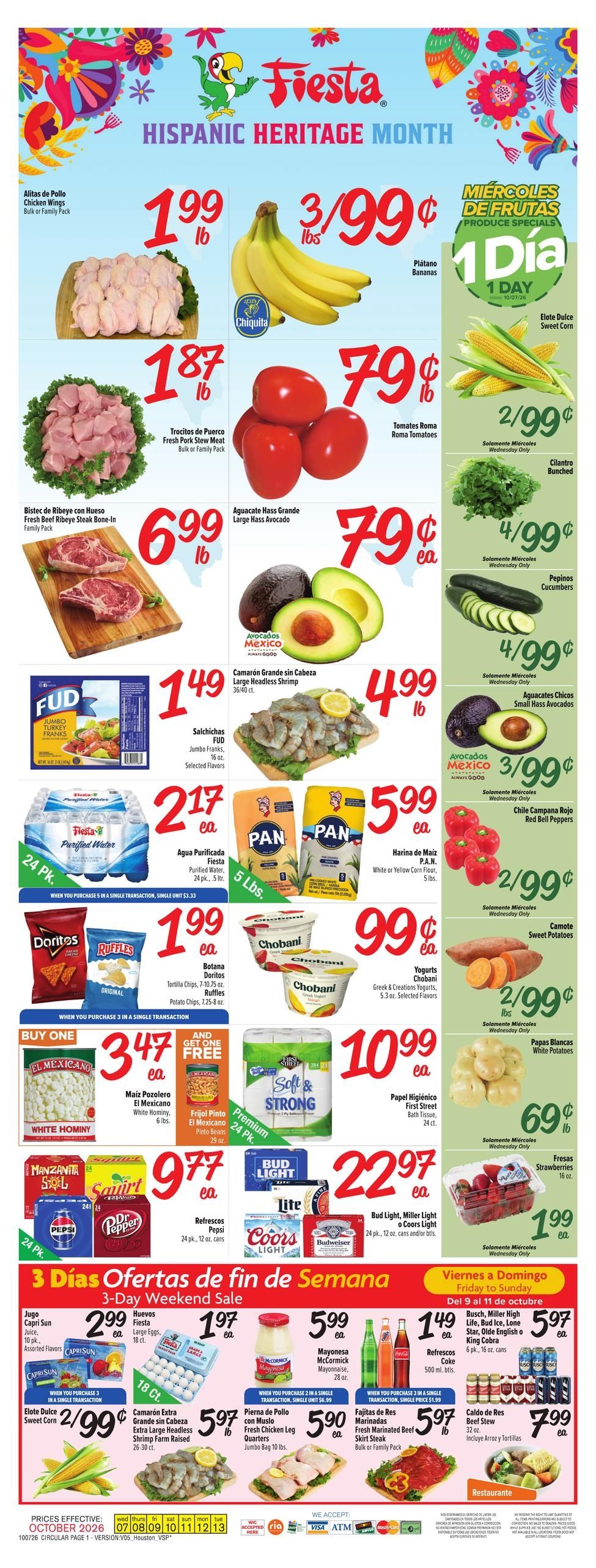 Fiesta Mart (Pasadena Area, TX) Weekly Ad October 7 - 13, 2026