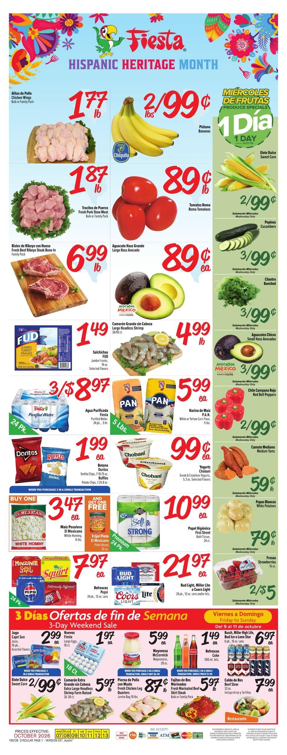 Fiesta Mart (Austin Area, TX) Weekly Ad October 7 - 13, 2026