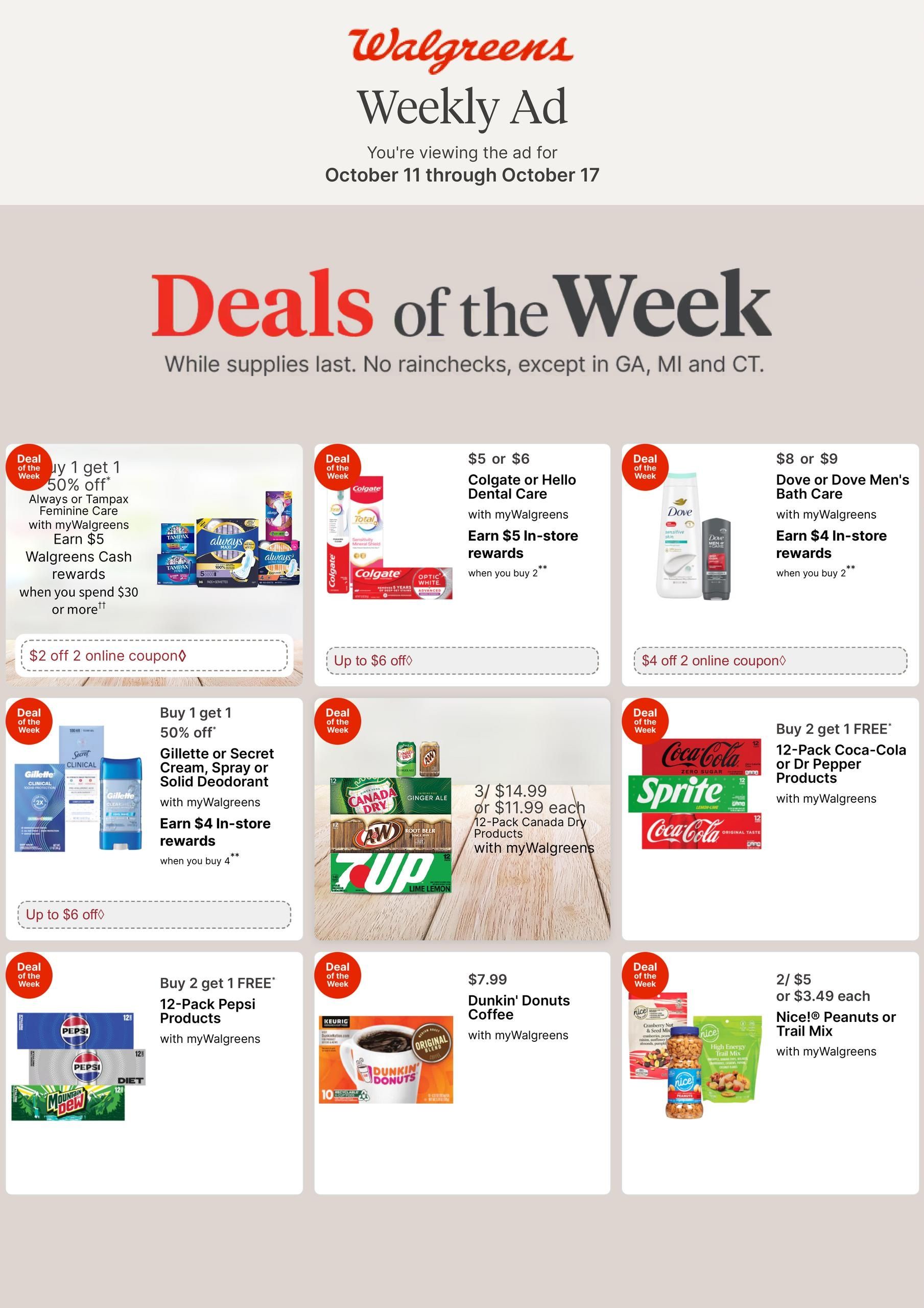 Walgreens (Paducah Area, KY) Weekly Ad October 11 - 17, 2026