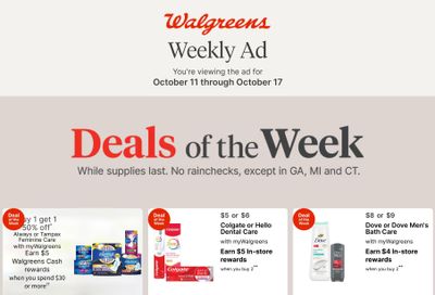 Walgreens (Timpson Area, TX) Weekly Ad October 11 - 17, 2026