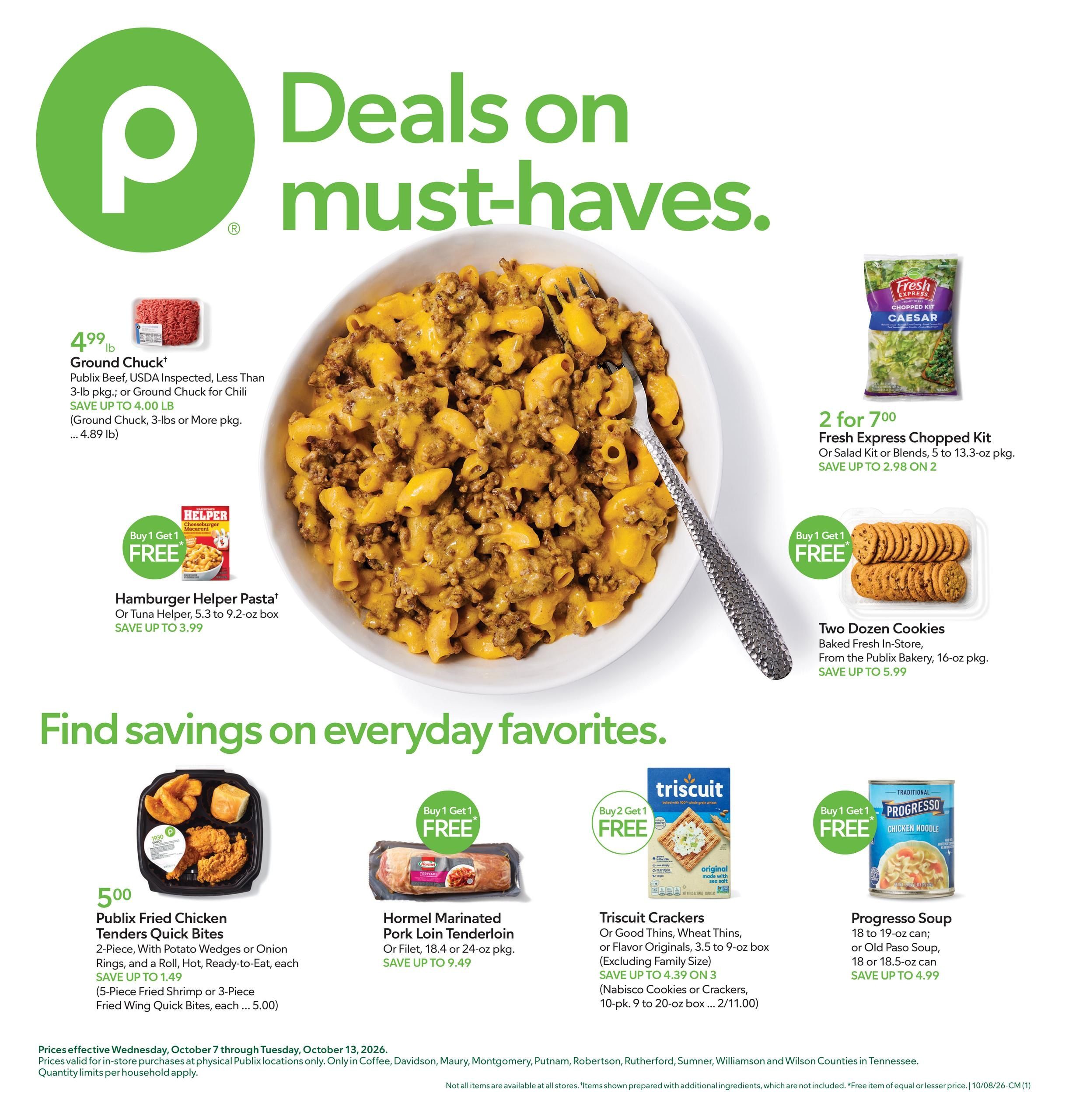 Publix (Gracey Area, KY) Weekly Ad October 7 - 13, 2026