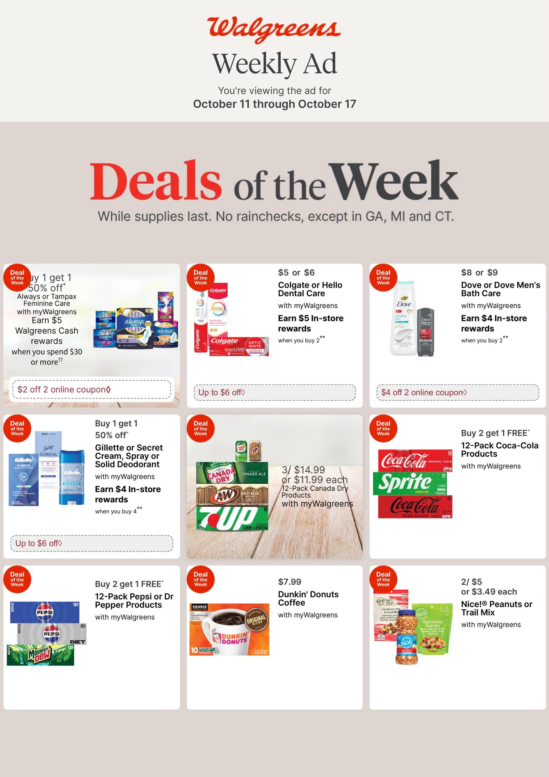 Walgreens (Deltona Area, FL) Weekly Ad October 11 - 17, 2026