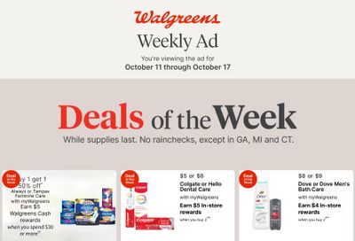 Walgreens (Deltona Area, FL) Weekly Ad October 11 - 17, 2026