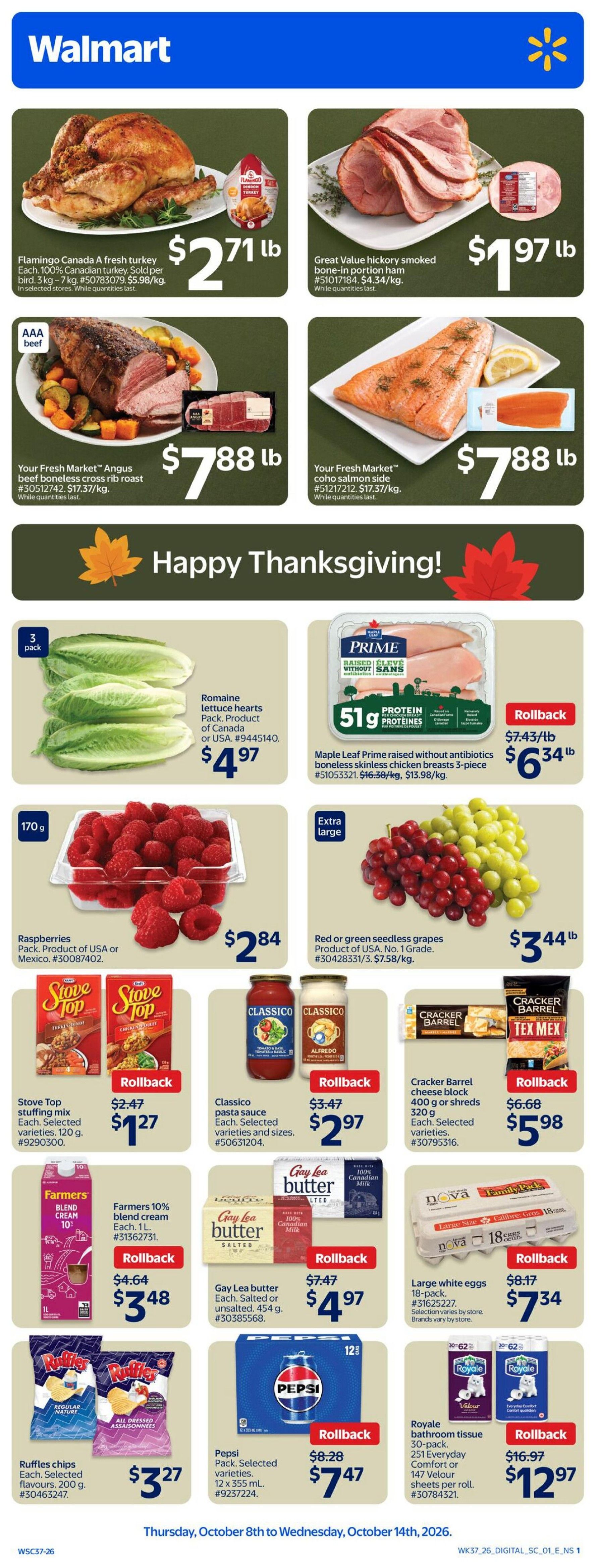 Walmart (Atlantic) Flyer October 8 to 14