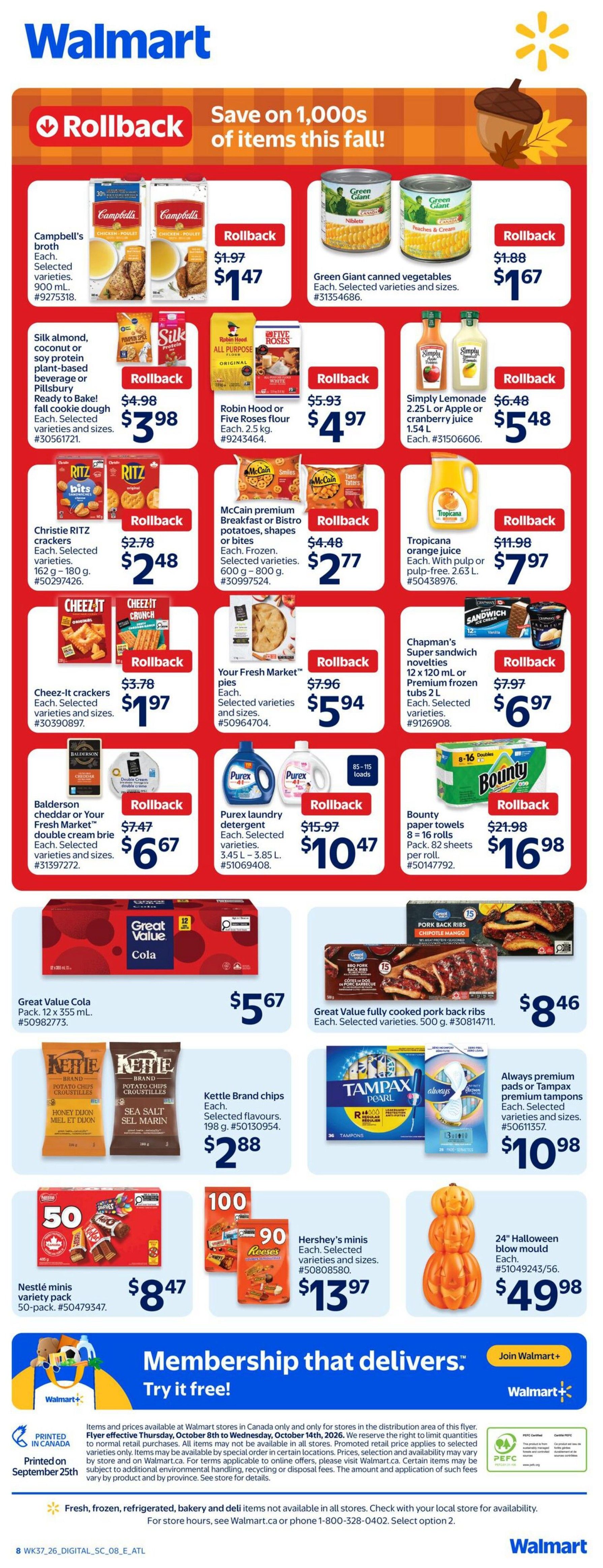 Walmart (Atlantic) Flyer October 8 to 14