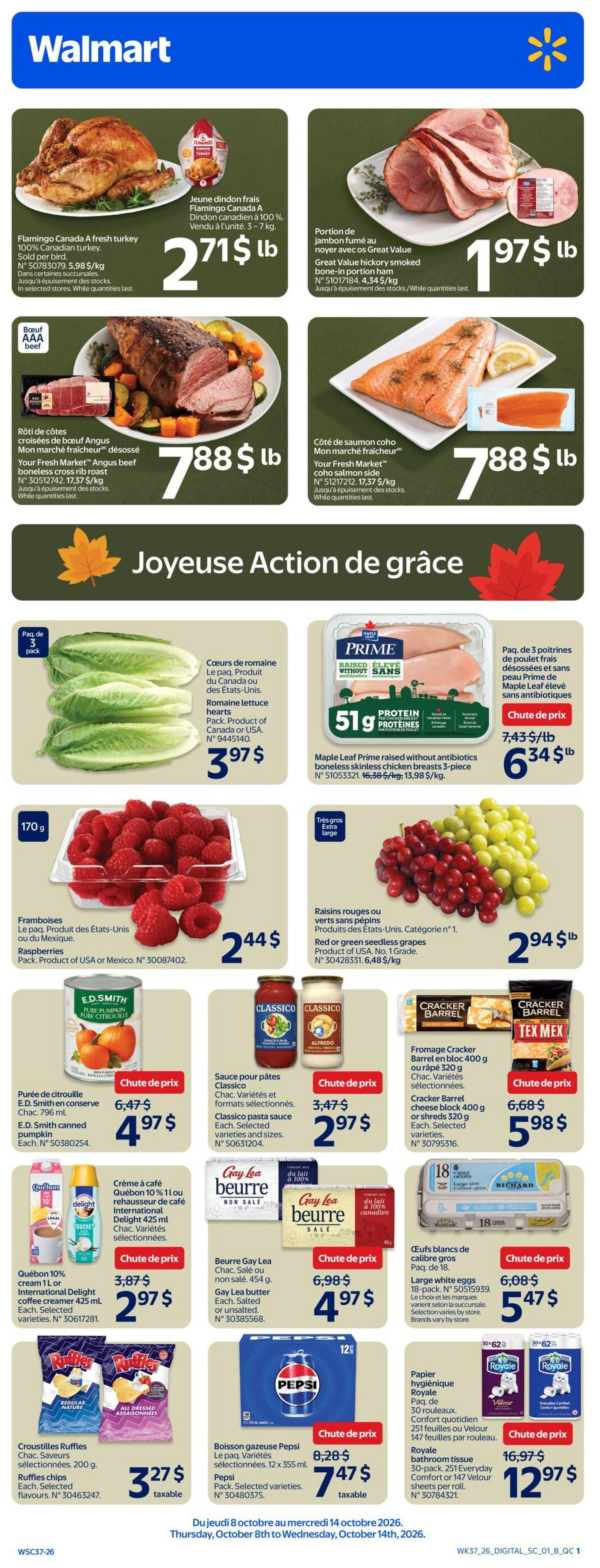 Walmart (QC) Flyer October 8 to 14