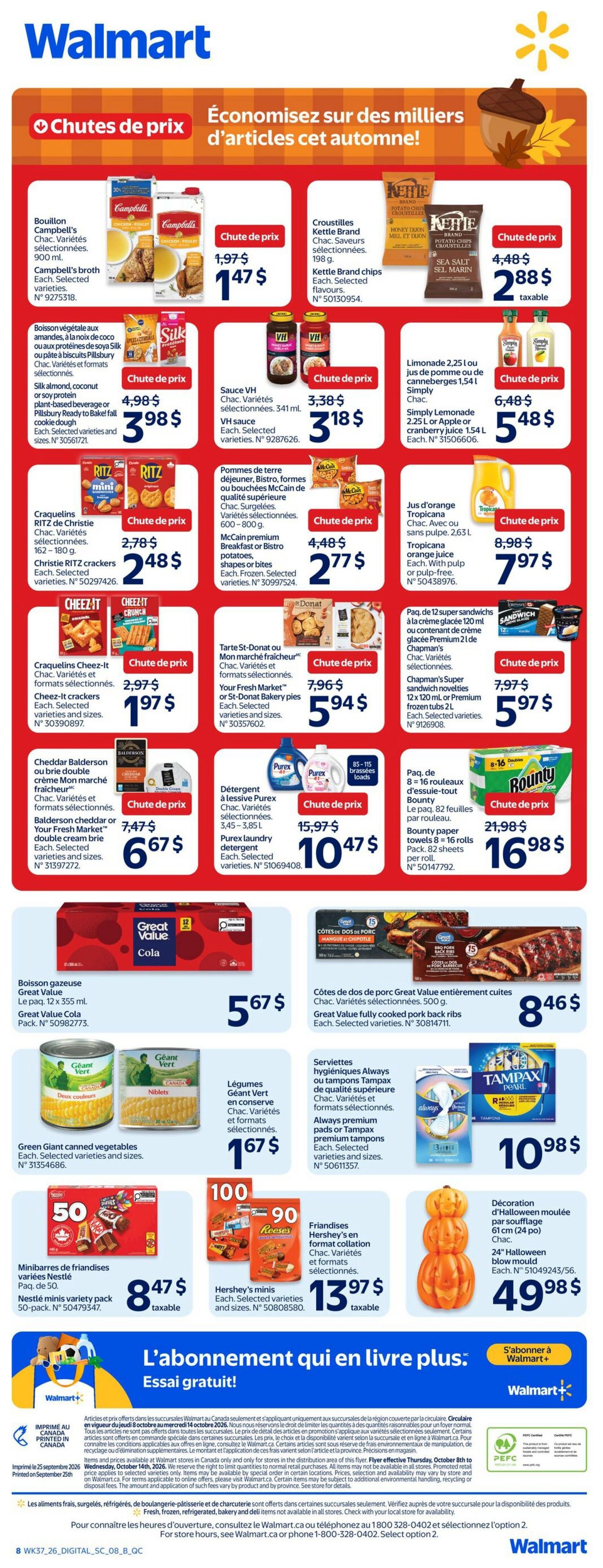 Walmart (QC) Flyer October 8 to 14