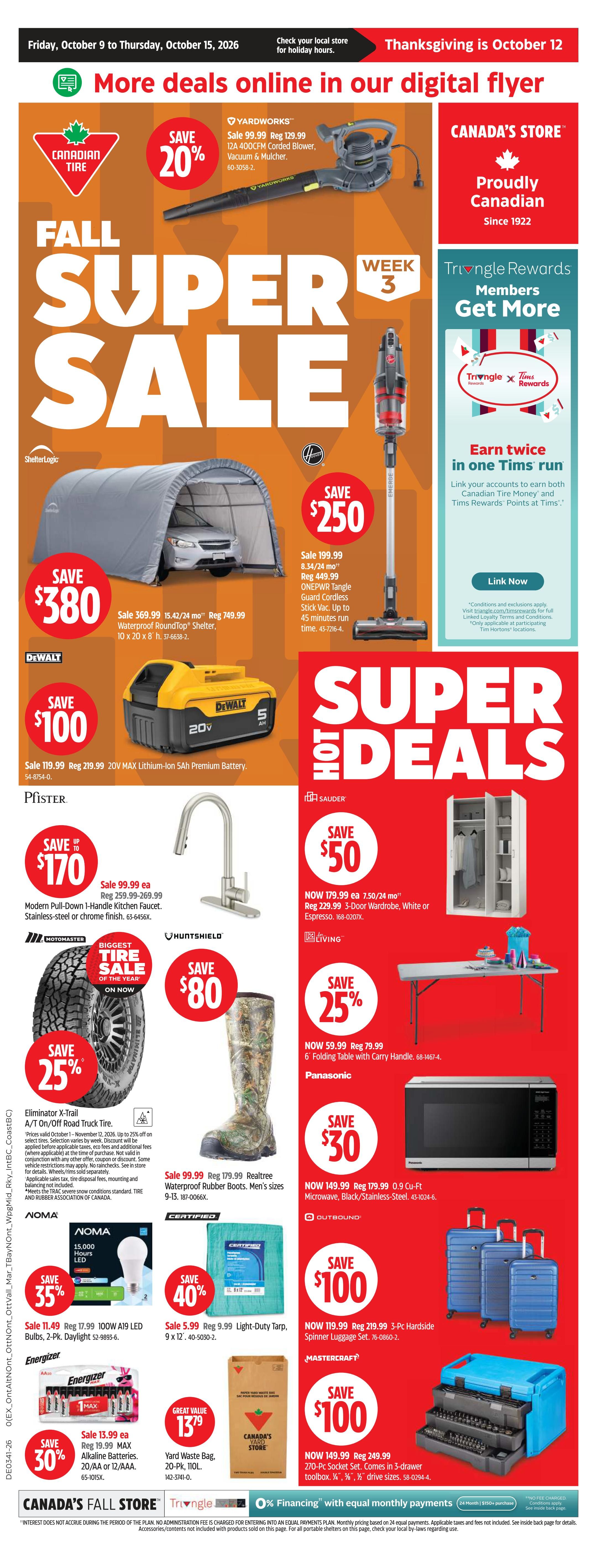 Canadian Tire (ON) Flyer October 9 to 15