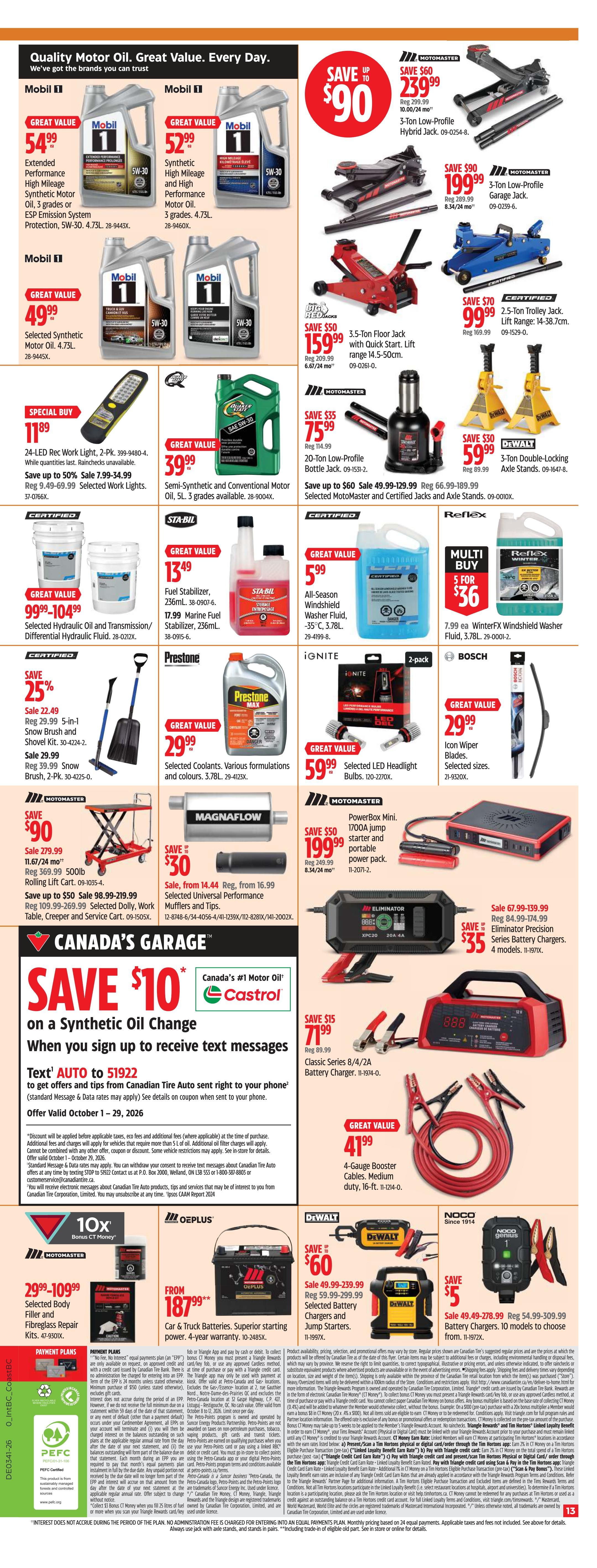 Canadian Tire (West) Flyer October 9 to 15