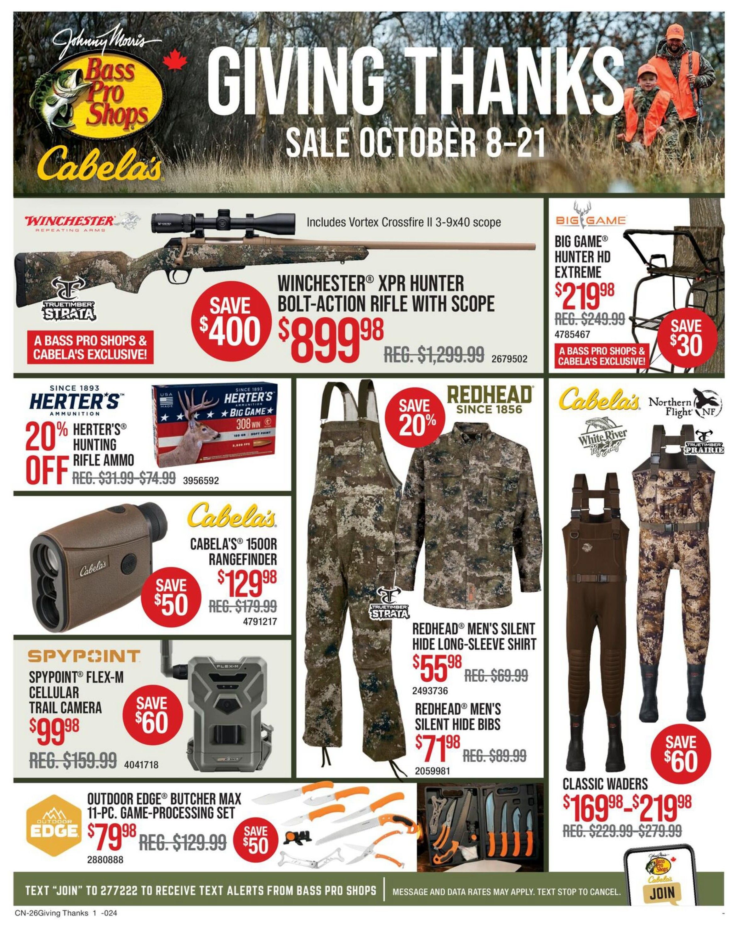 Bass Pro Shops Flyer October 8 to 21