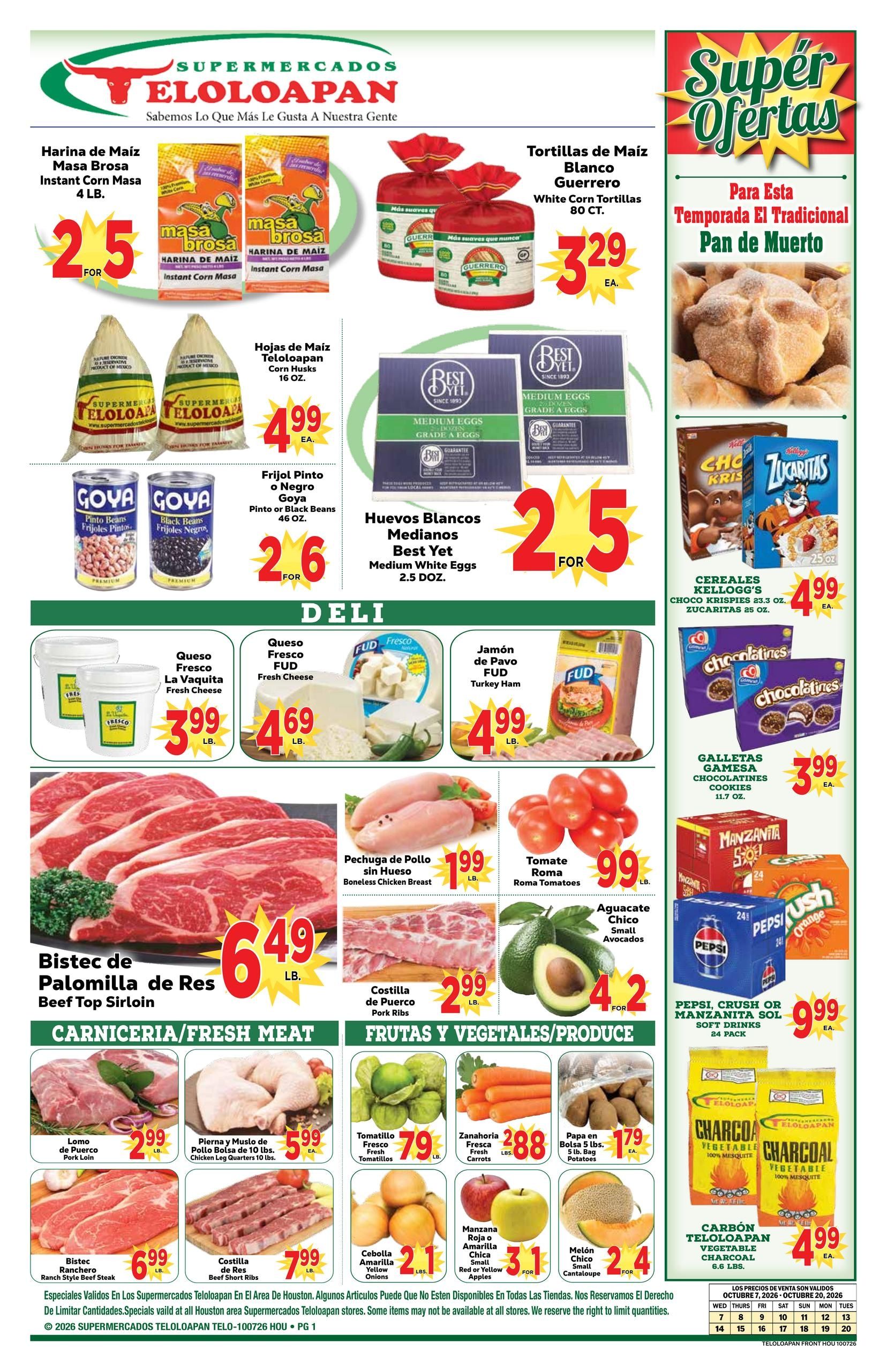 Supermercados Teloloapan Weekly Ad October 7 - 20, 2026