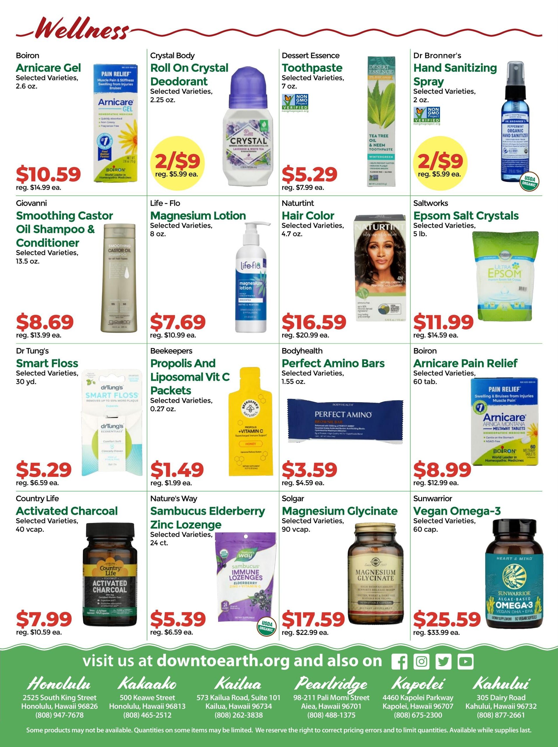 Down to Earth Organic & Natural Weekly Ad October 1 - November 4, 2026