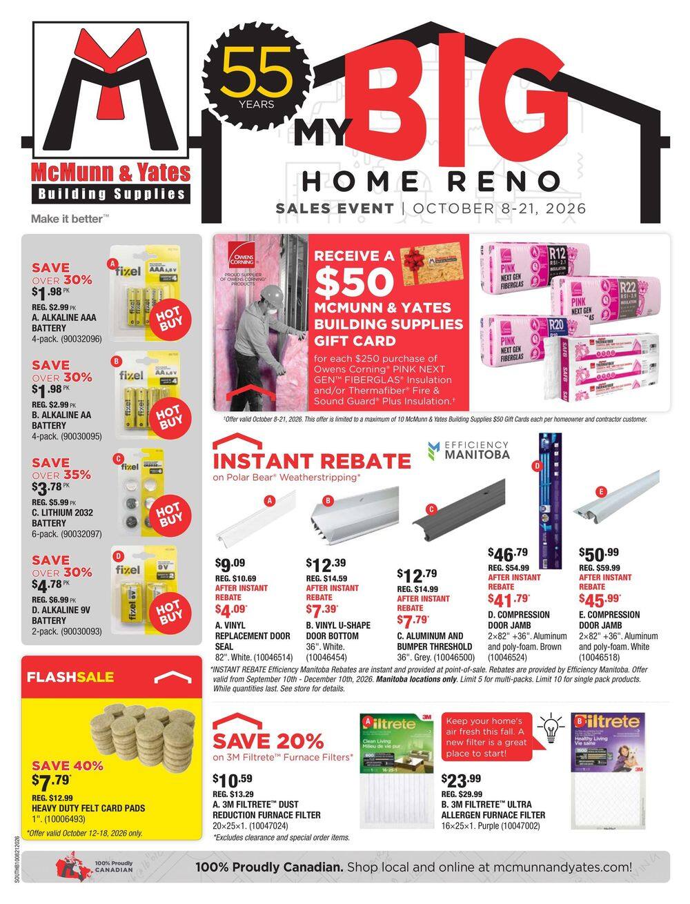 McMunn & Yates Building Supplies Flyer October 8 to 21
