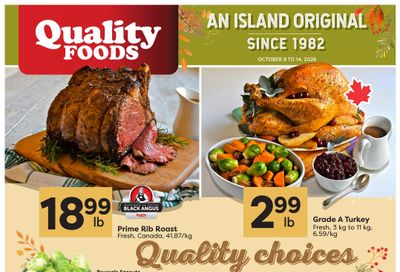 Quality Foods Flyer October 8 to 14