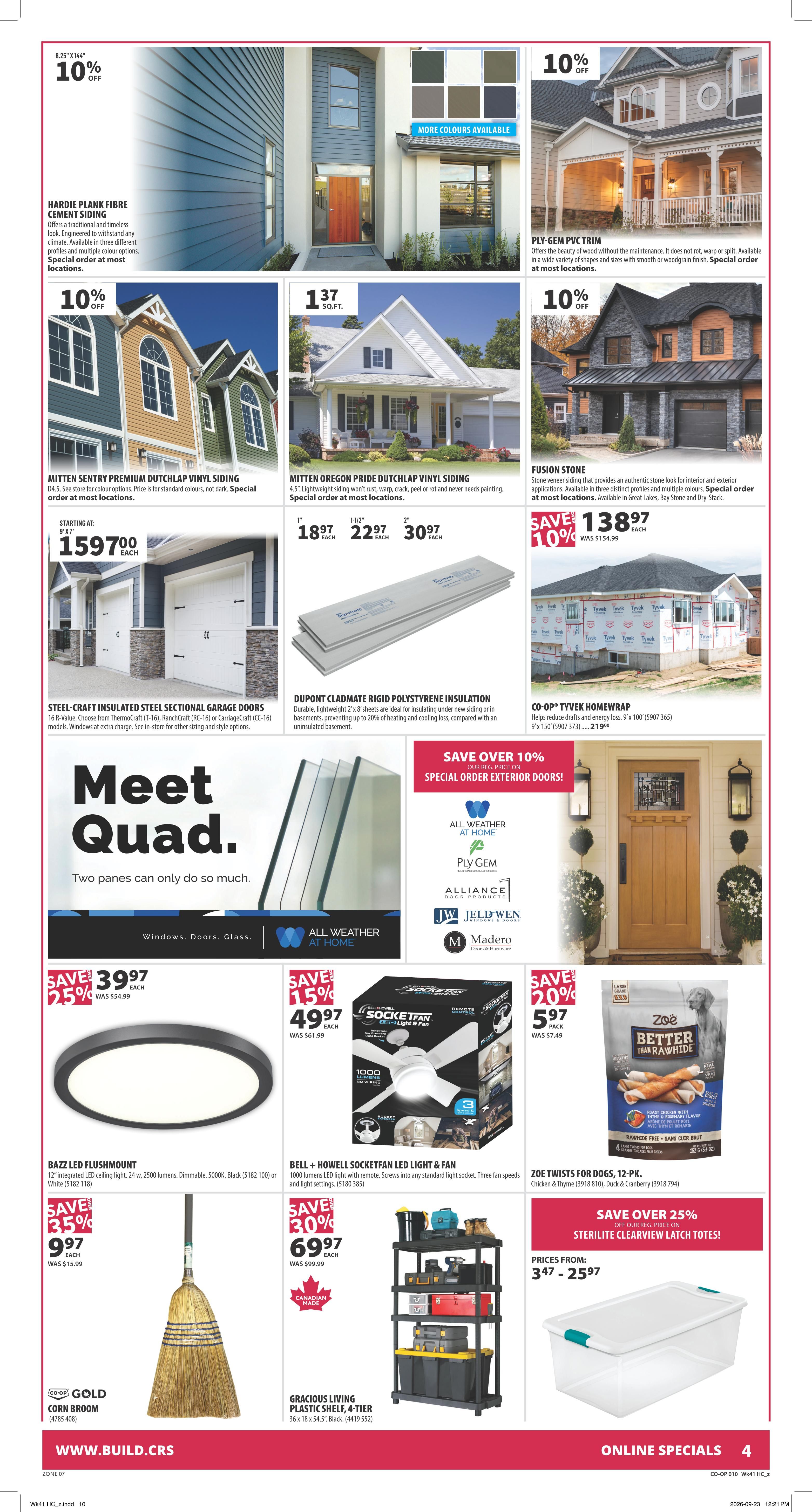 Co-op (West) Home Centre Flyer October 8 to 14