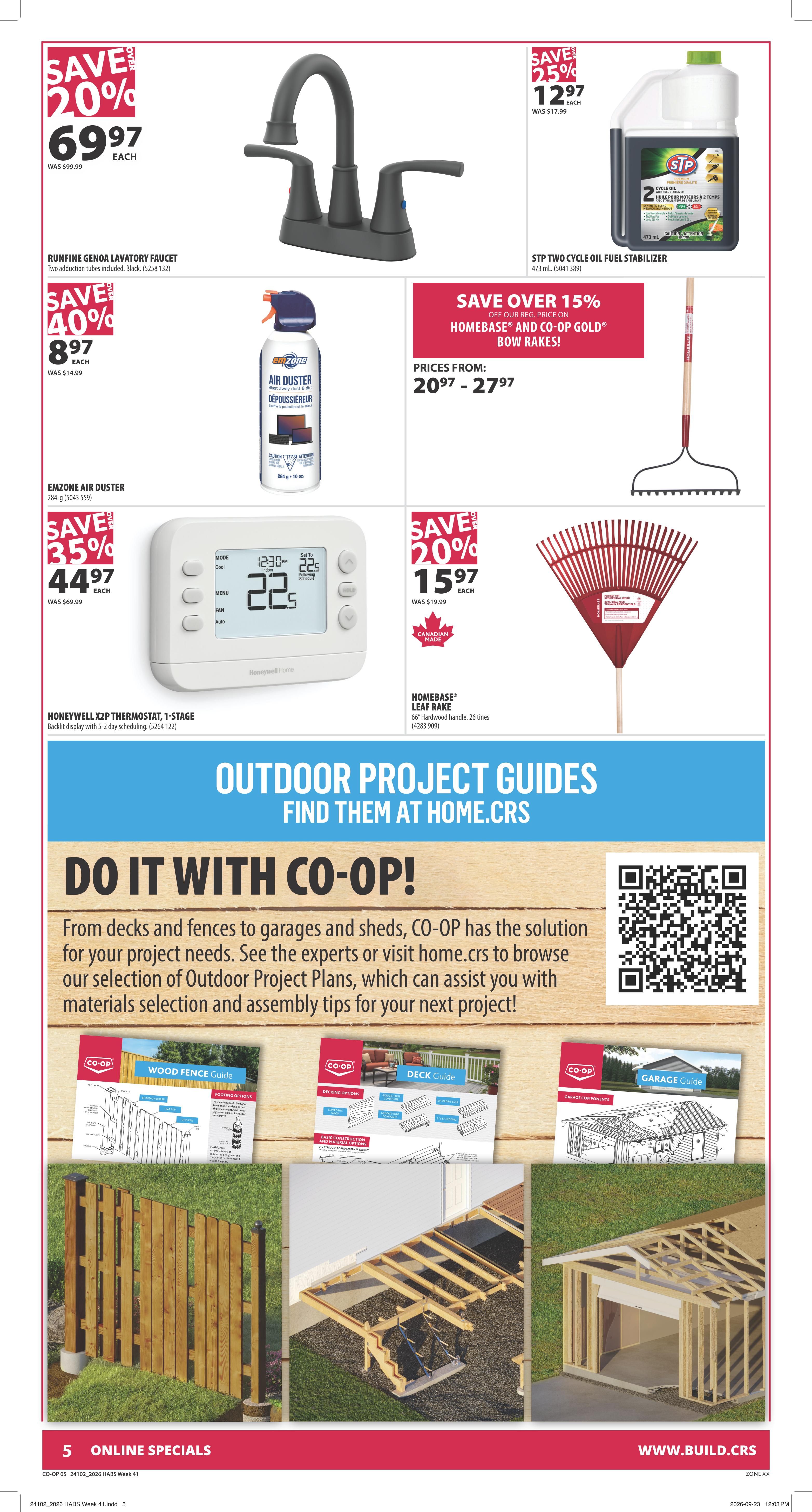 Co-op (West) Home Centre Flyer October 8 to 14