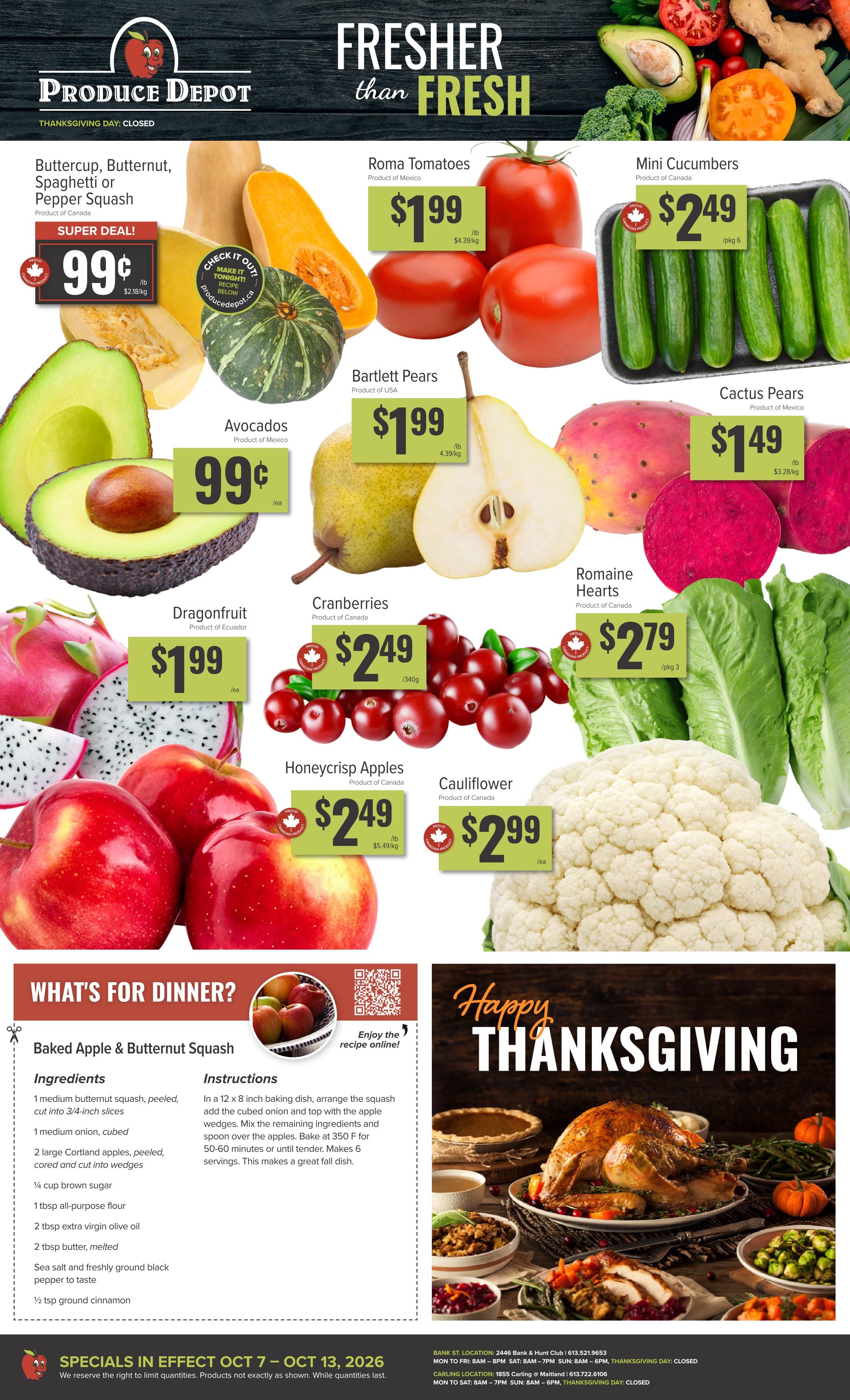 Produce Depot Flyer October 7 to 13
