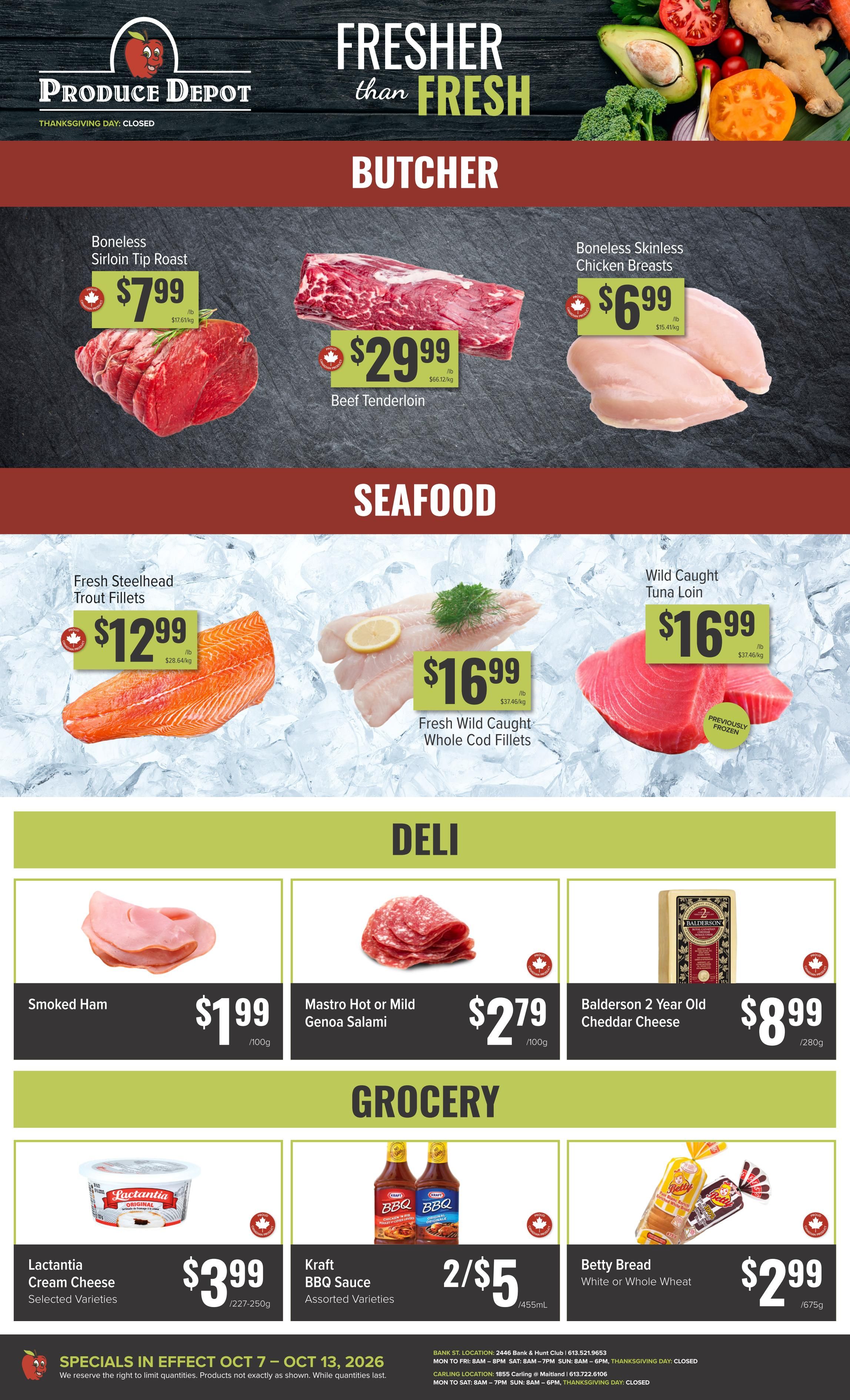 Produce Depot Flyer October 7 to 13