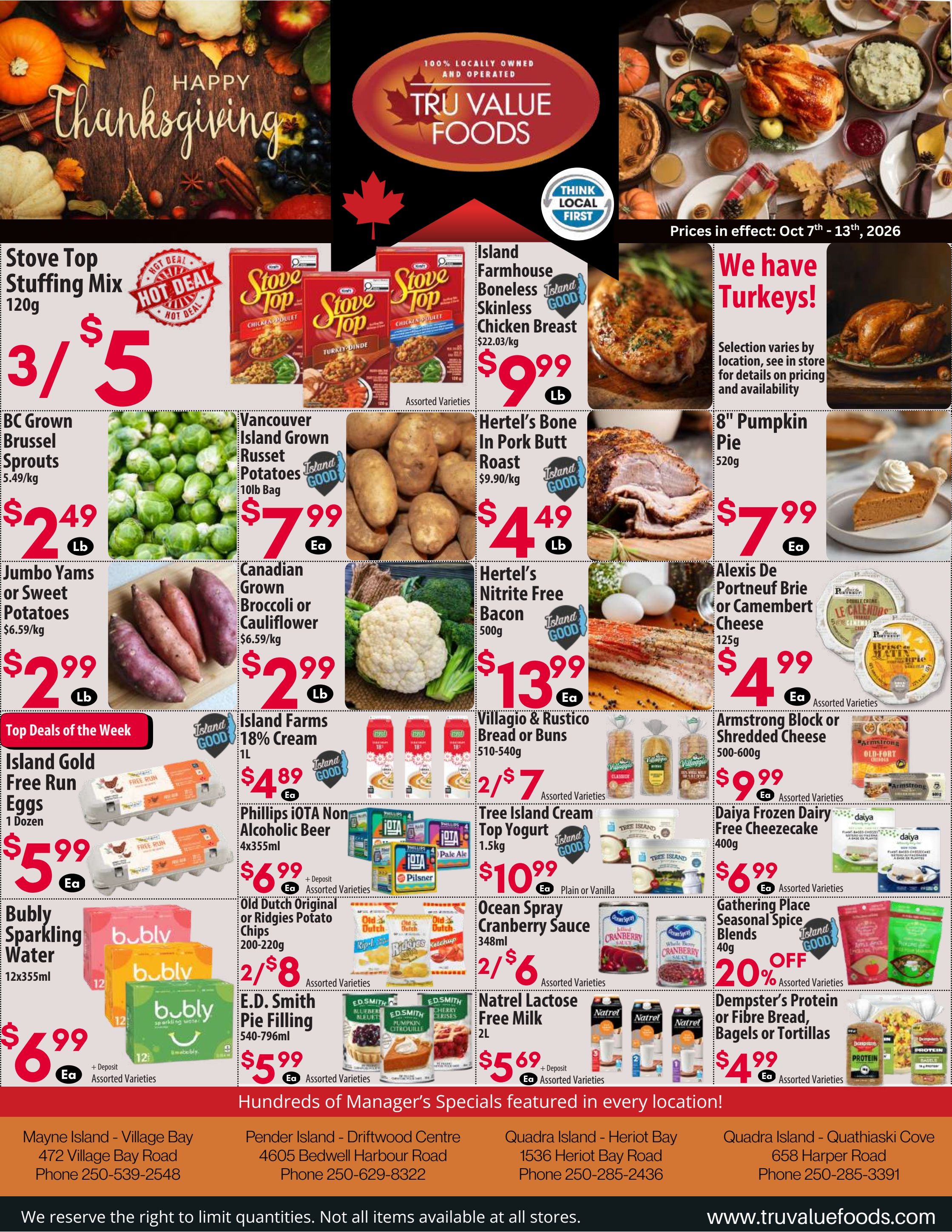 Tru Value Foods Flyer October 7 to 13