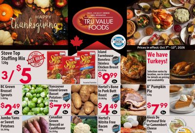 Tru Value Foods Flyer October 7 to 13