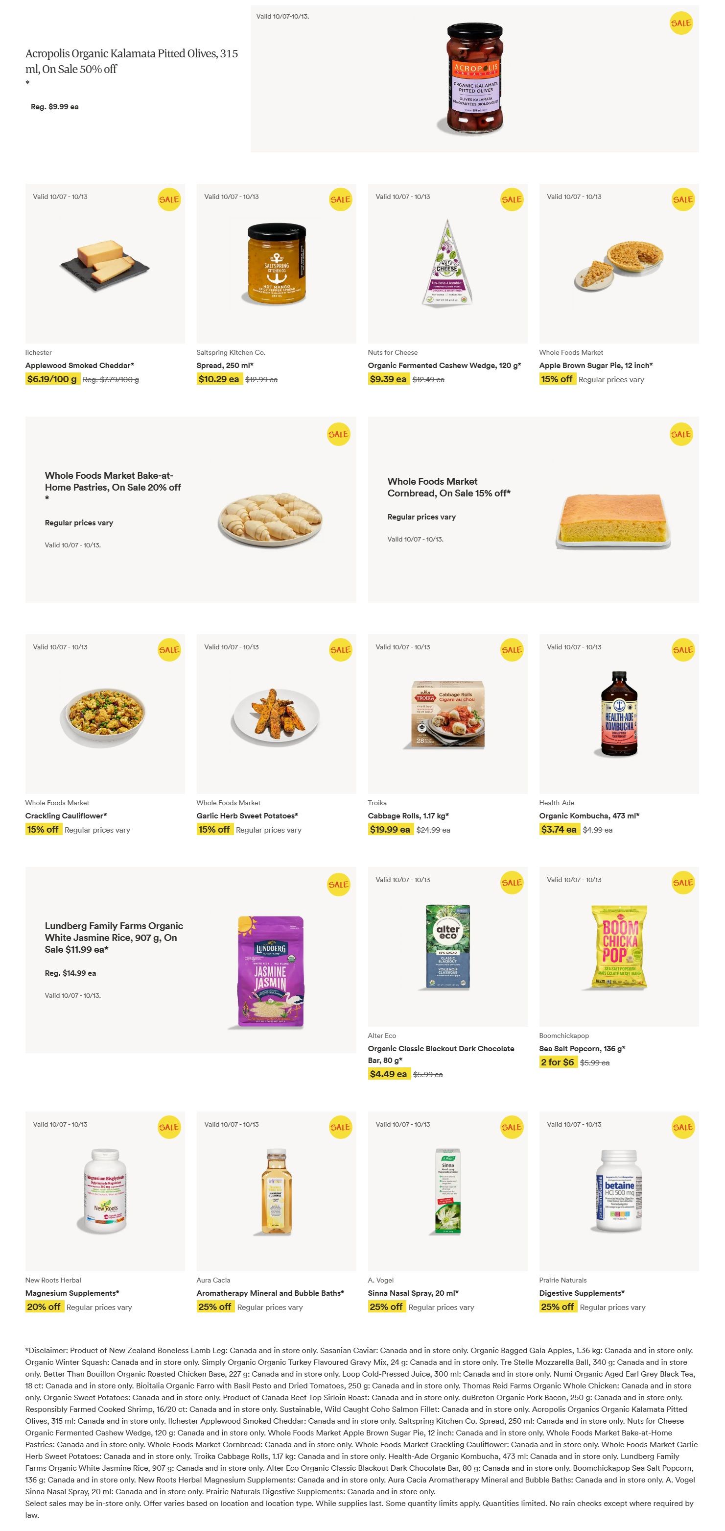 Whole Foods Market (West) Flyer October 7 to 13