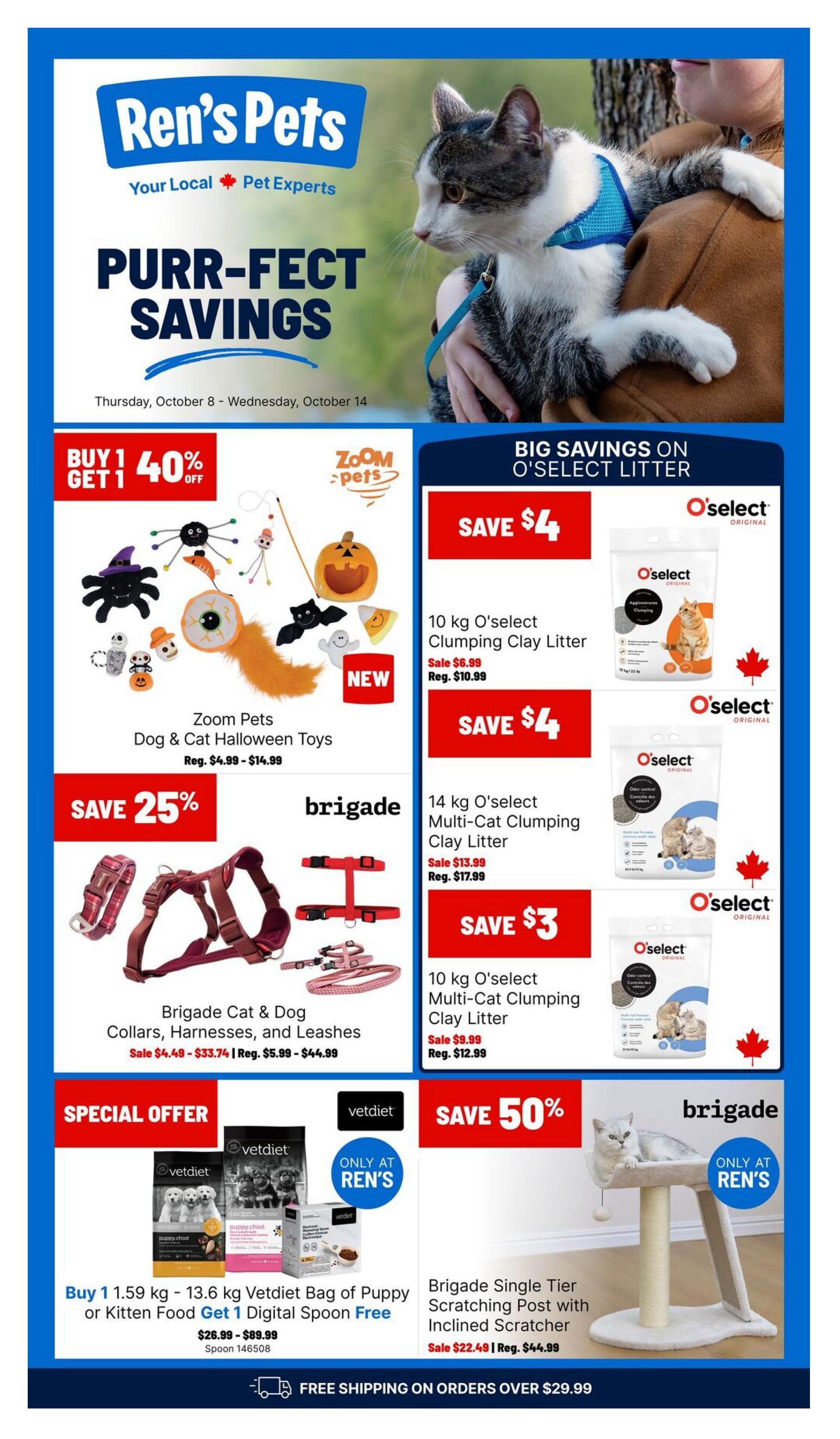Ren's Pets Flyer October 8 to 14