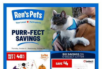 Ren's Pets Flyer October 8 to 14