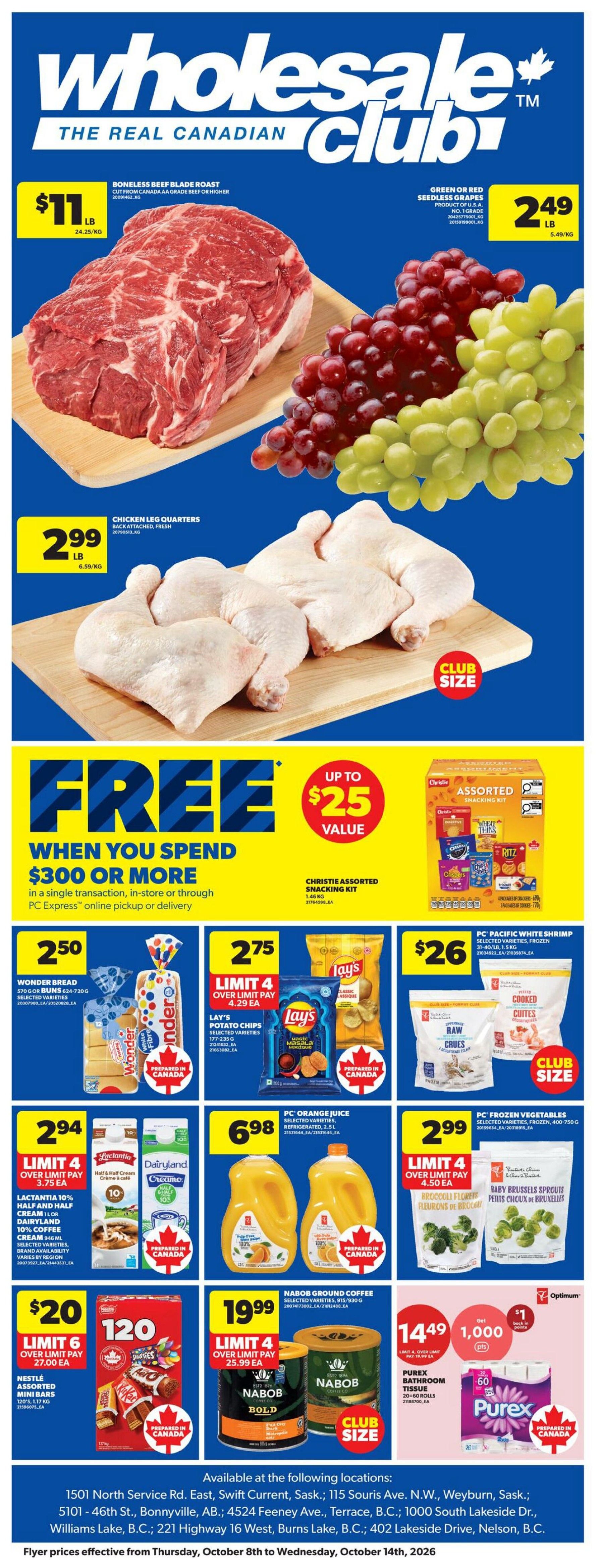 Real Canadian Wholesale Club Flyer October 8 to 14