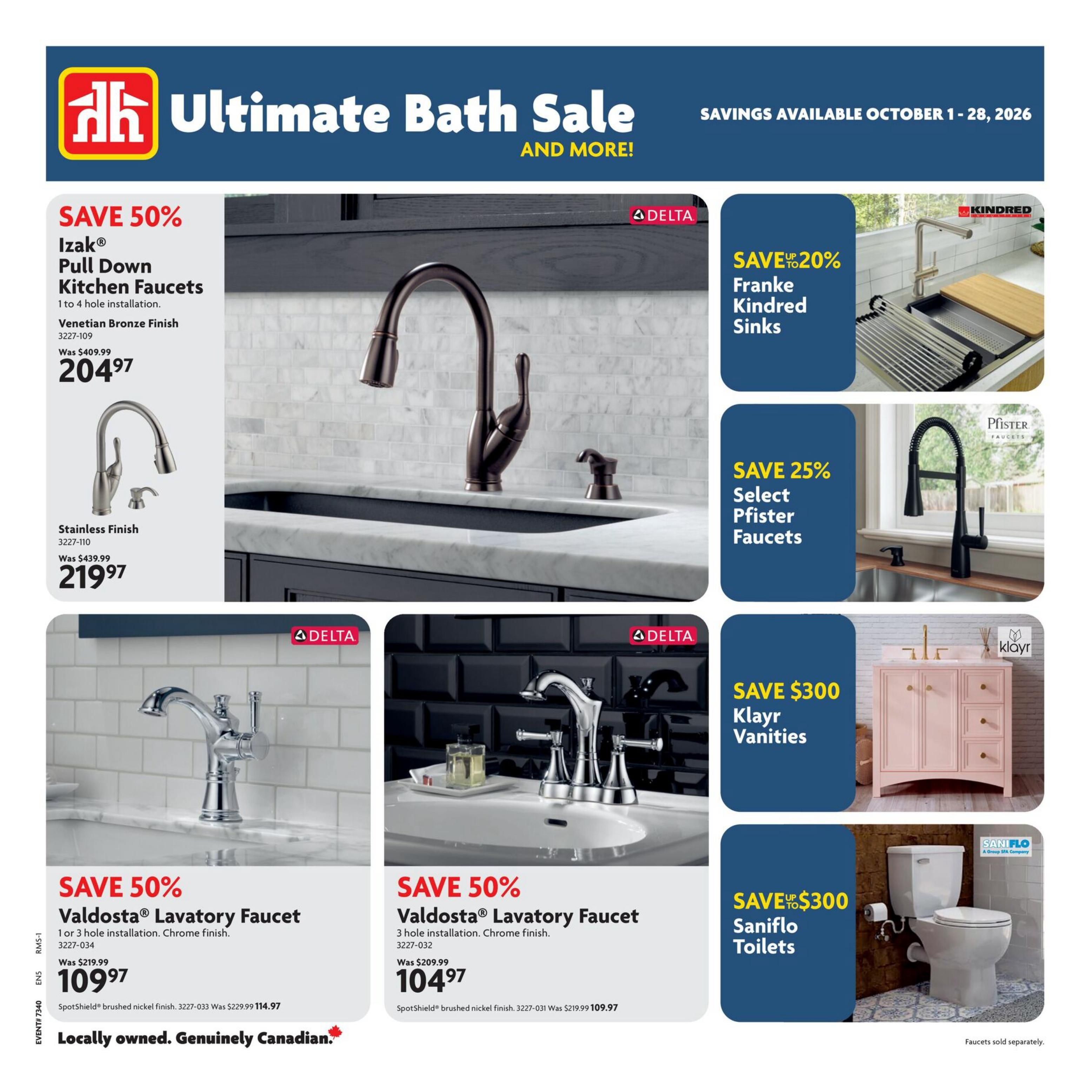 Home Hardware (BC) Ultimate Bath Sale Flyer October 1 to 28